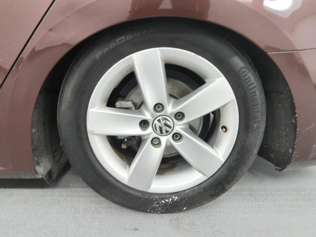 2013 Volkswagen Passat S Burgundy vin: 1VWAP7A39DC052052 Damage: Left Rear Wheel, Curb Rash, 2 To 3 Inches