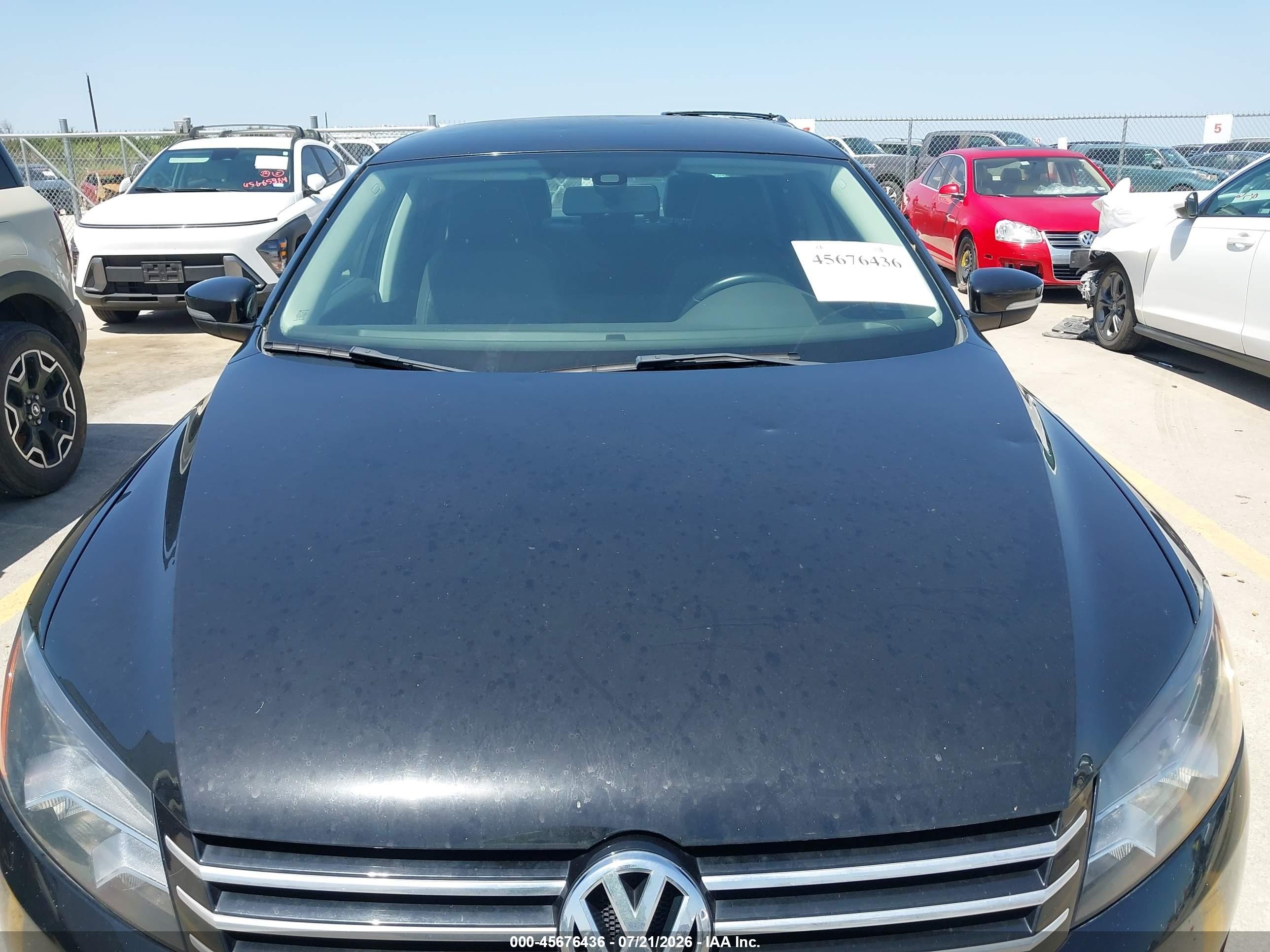 2014 Volkswagen Passat 2.5l Wolfsburg Edition Black vin: 1VWAP7A39EC021725