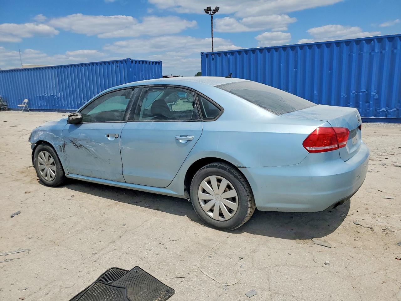 2012 Volkswagen Passat S Blue vin: 1VWAP7A3XCC040278