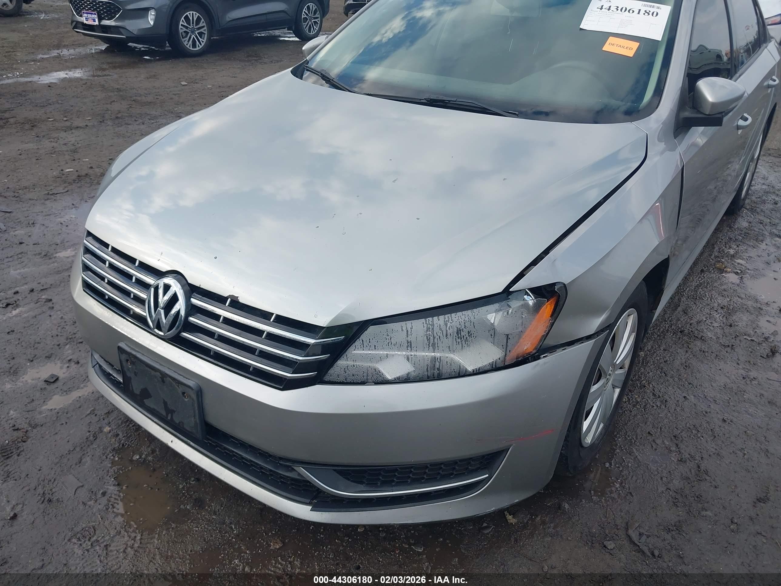 2012 Volkswagen Passat 2.5l S Gray vin: 1VWAP7A3XCC069263