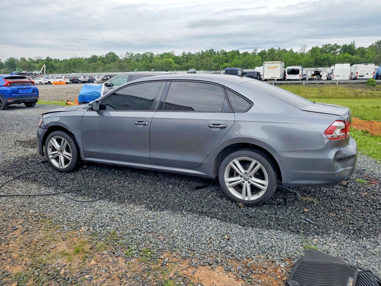 2013 Volkswagen Passat S Gray vin: 1VWAP7A3XDC104224
