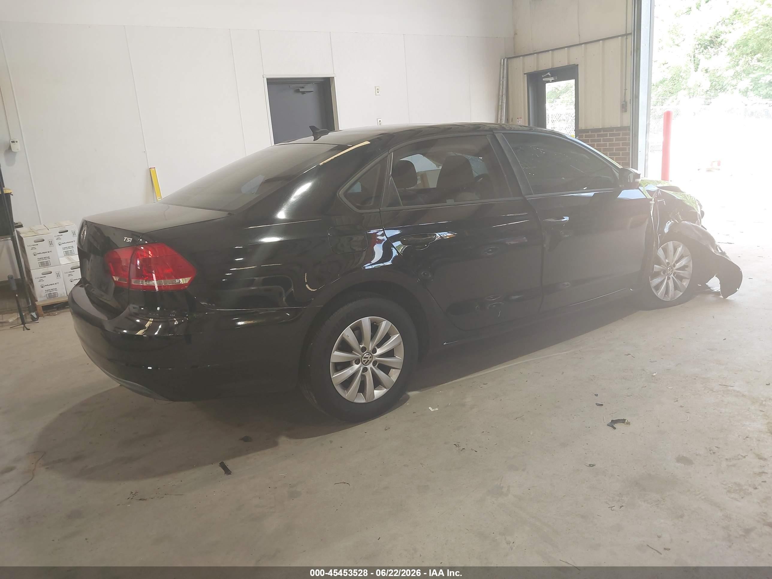 2014 Volkswagen Passat 1.8t Wolfsburg Edition Black vin: 1VWAS7A30EC116446