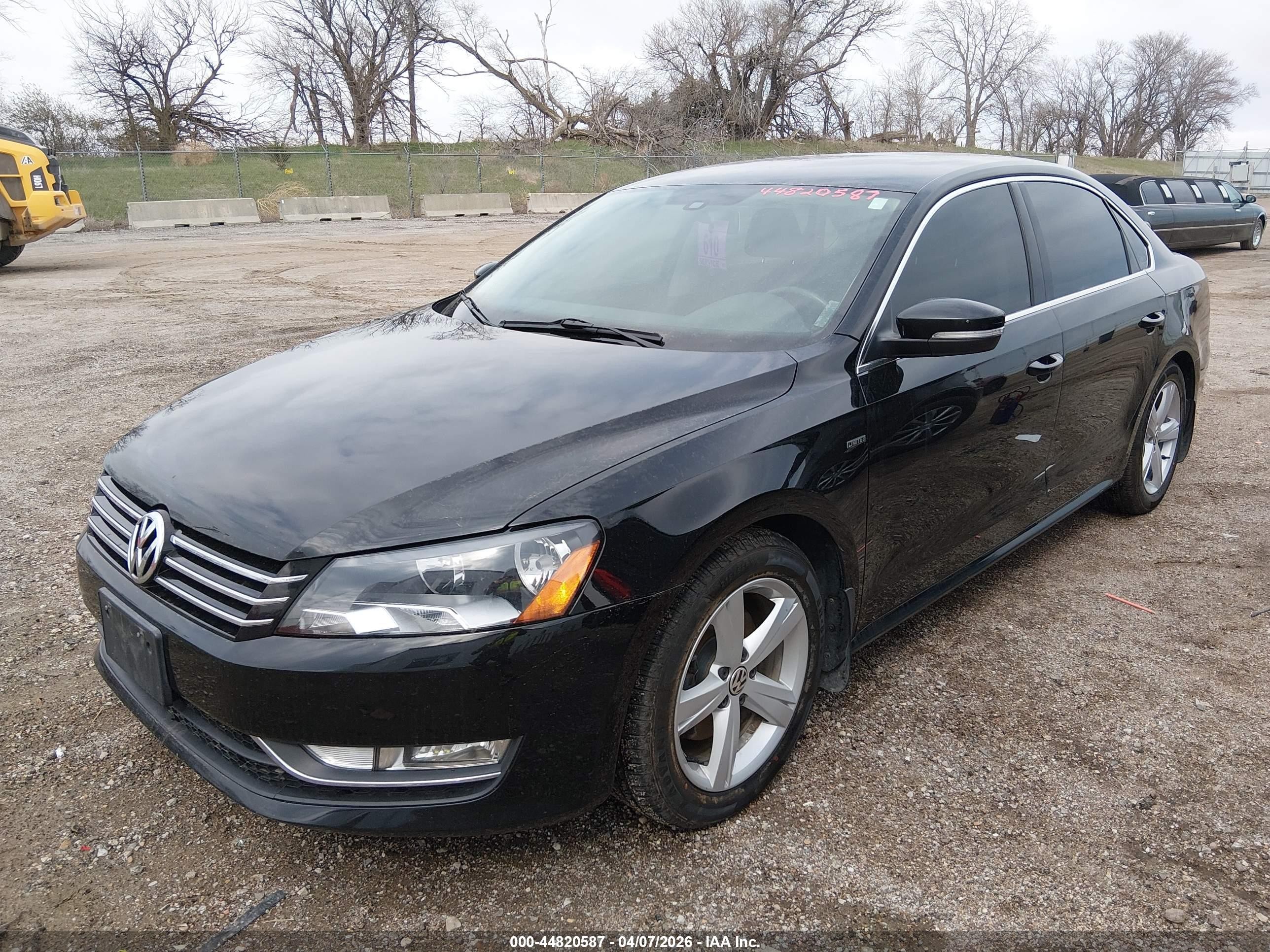 2015 Volkswagen Passat 1.8t Limited Edition Black vin: 1VWAS7A30FC122202