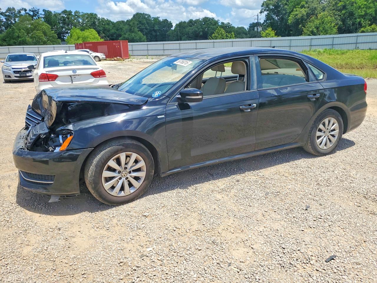 2014 Volkswagen Passat S Black vin: 1VWAS7A31EC106718