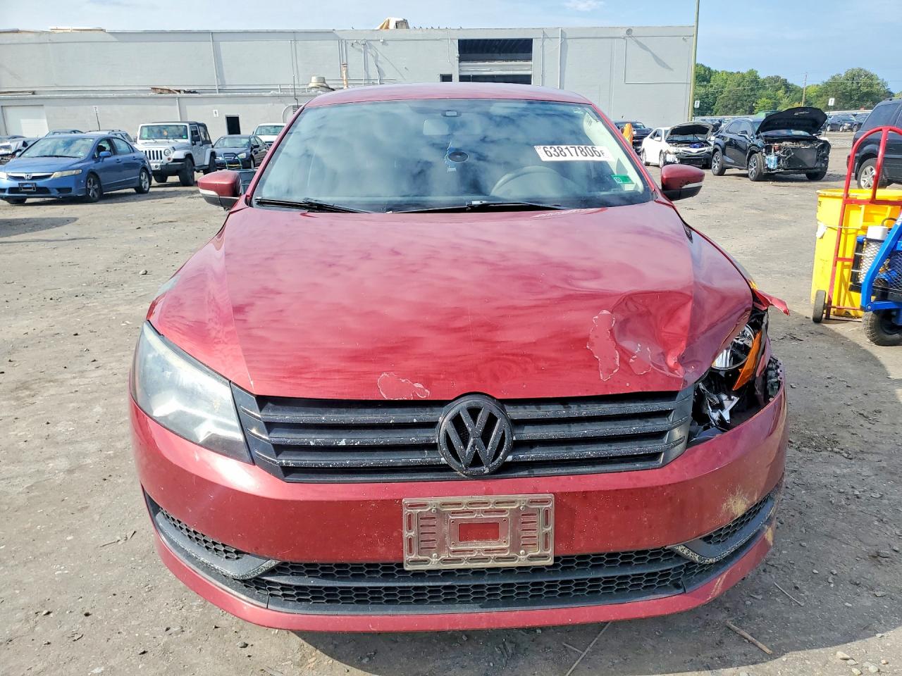 2015 Volkswagen Passat S Red vin: 1VWAS7A31FC082647