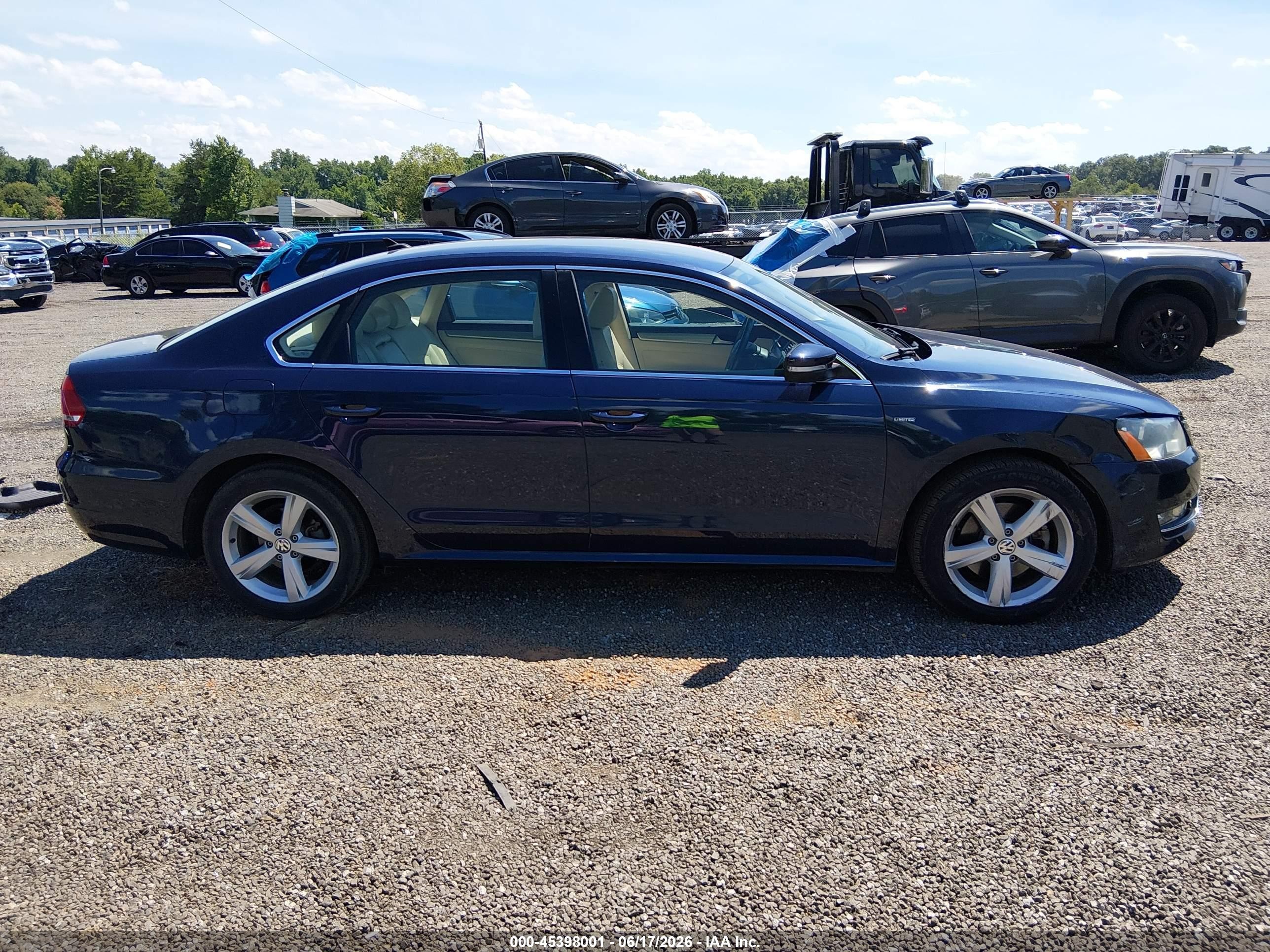 2015 Volkswagen Passat 1.8t Limited Edition Blue vin: 1VWAS7A31FC117378