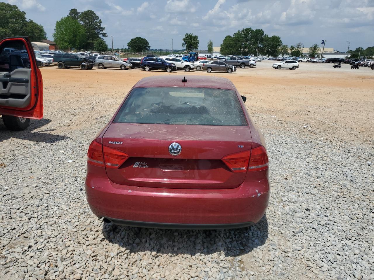 2015 Volkswagen Passat S Maroon vin: 1VWAS7A31FC117929