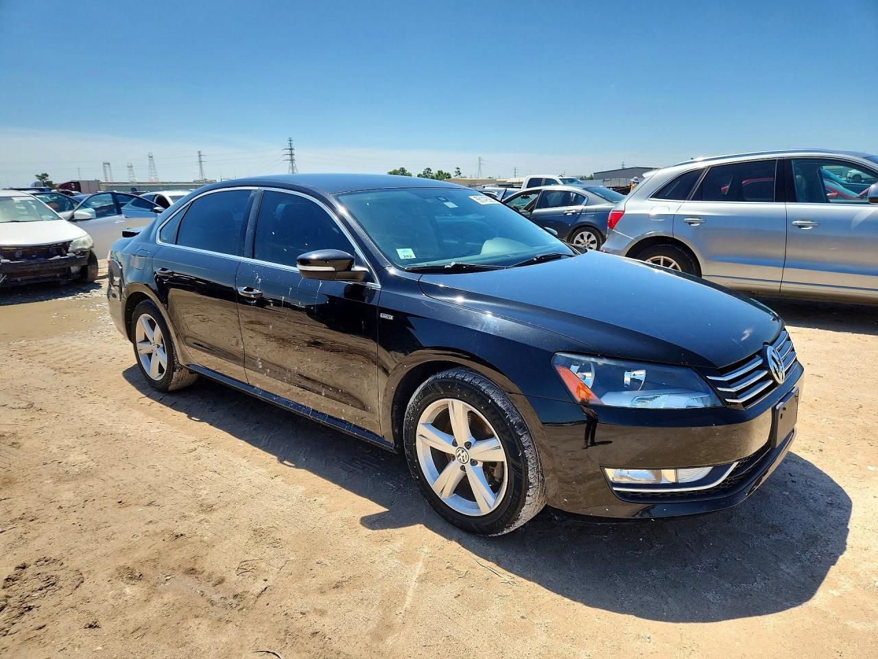 2015 Volkswagen Passat S Black vin: 1VWAS7A31FC120877