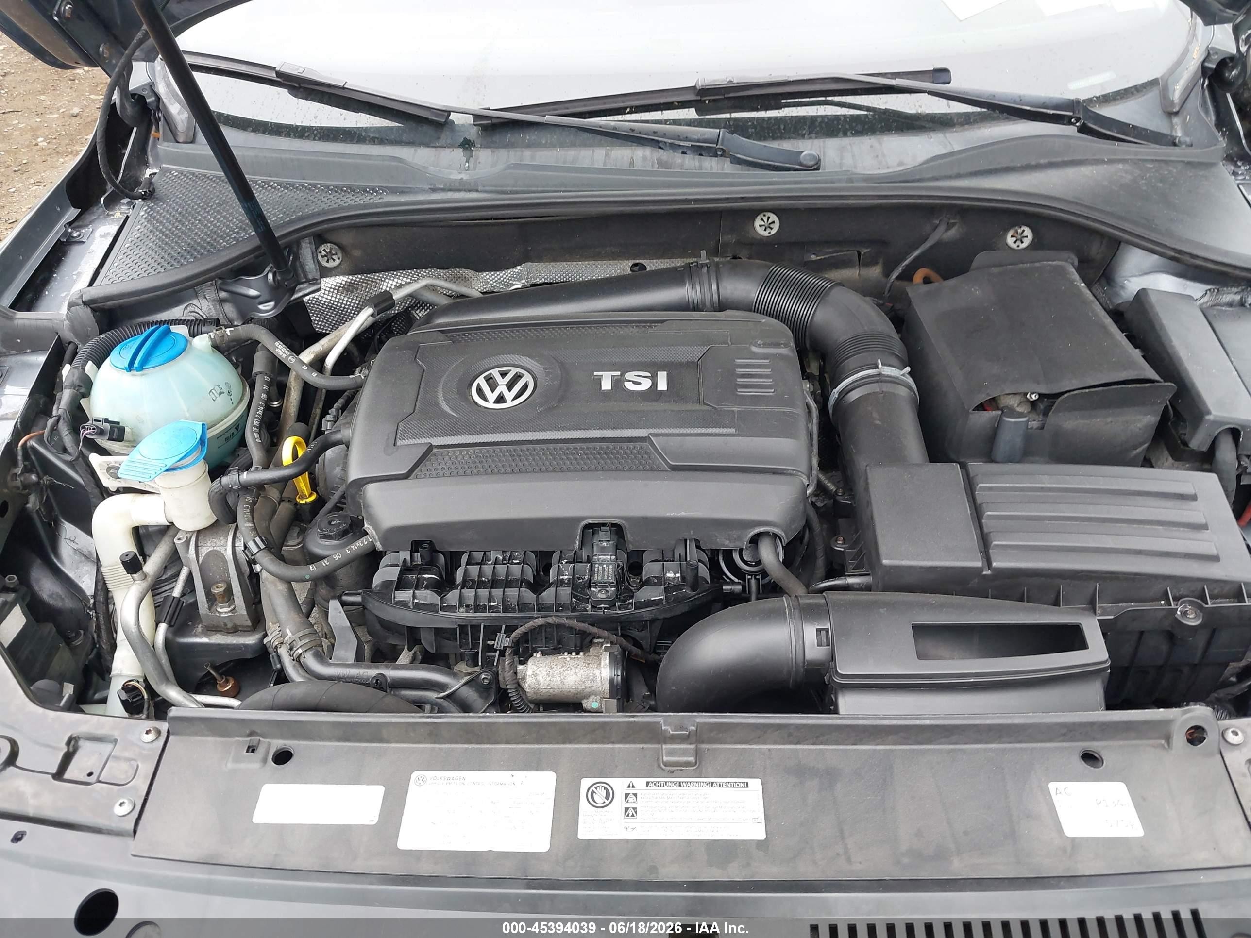 2014 Volkswagen Passat 1.8t Wolfsburg Edition Gray vin: 1VWAS7A32EC034346