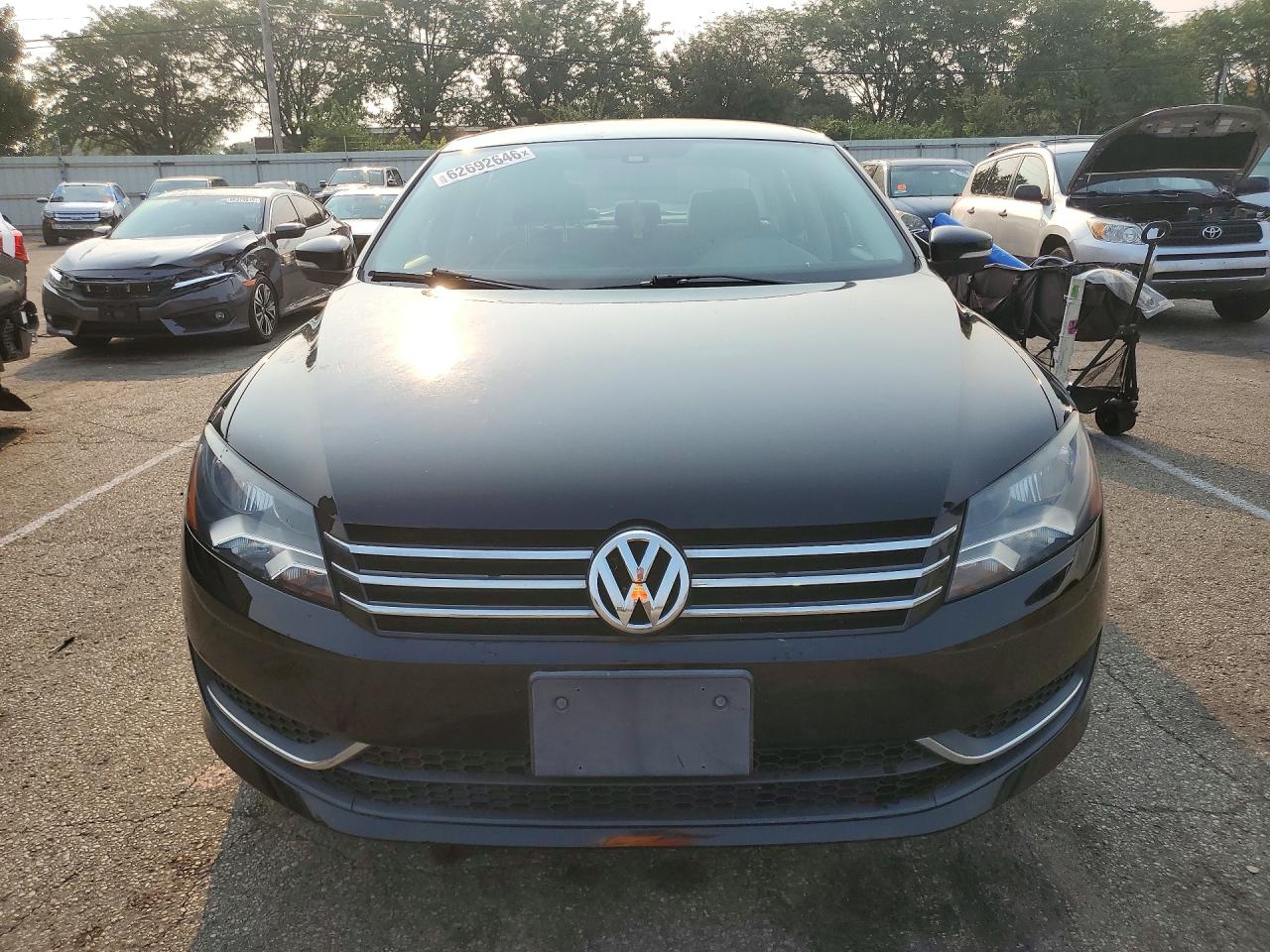 2015 Volkswagen Passat S Black vin: 1VWAS7A32FC071317