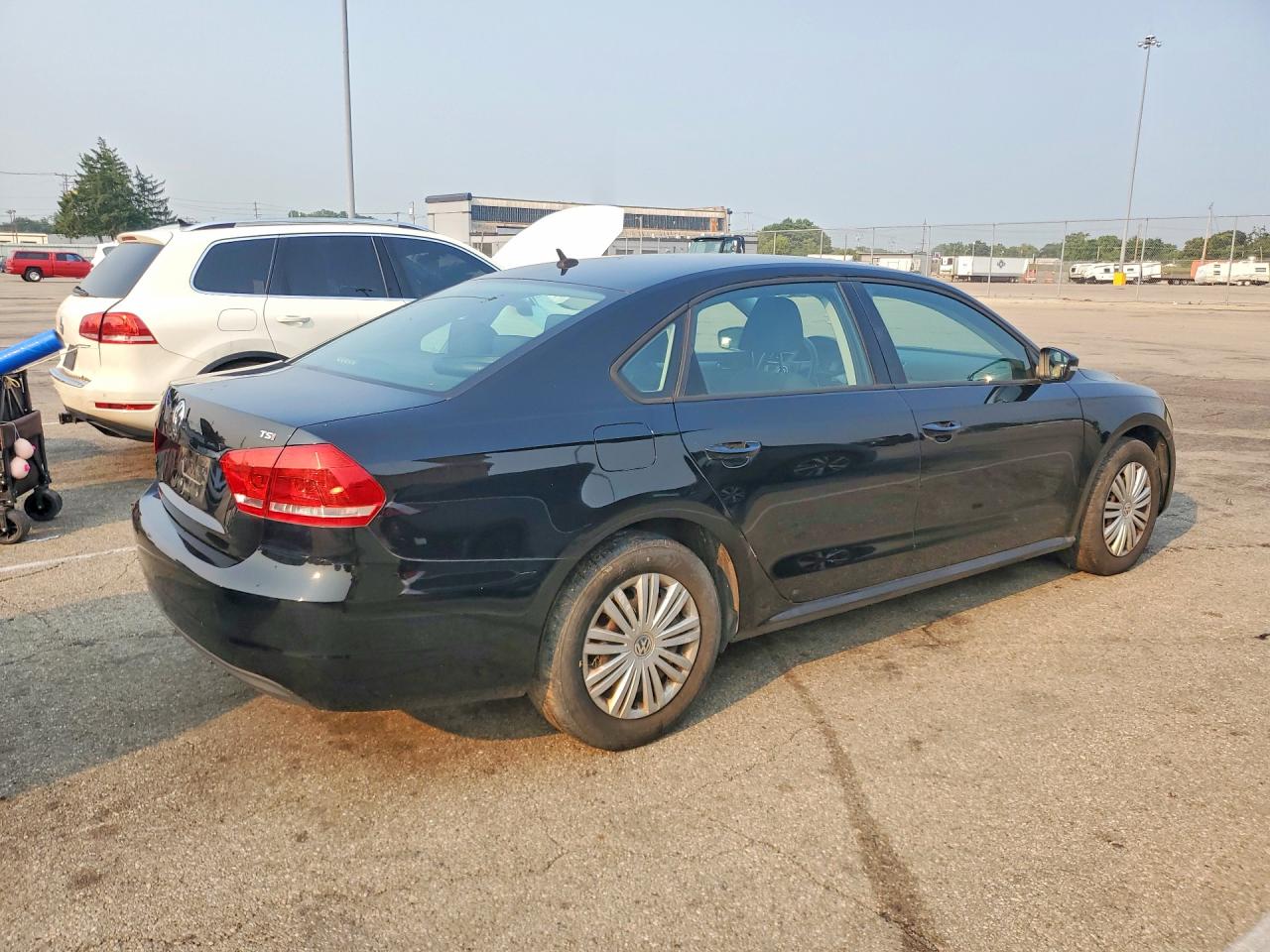 2015 Volkswagen Passat S Black vin: 1VWAS7A32FC071317