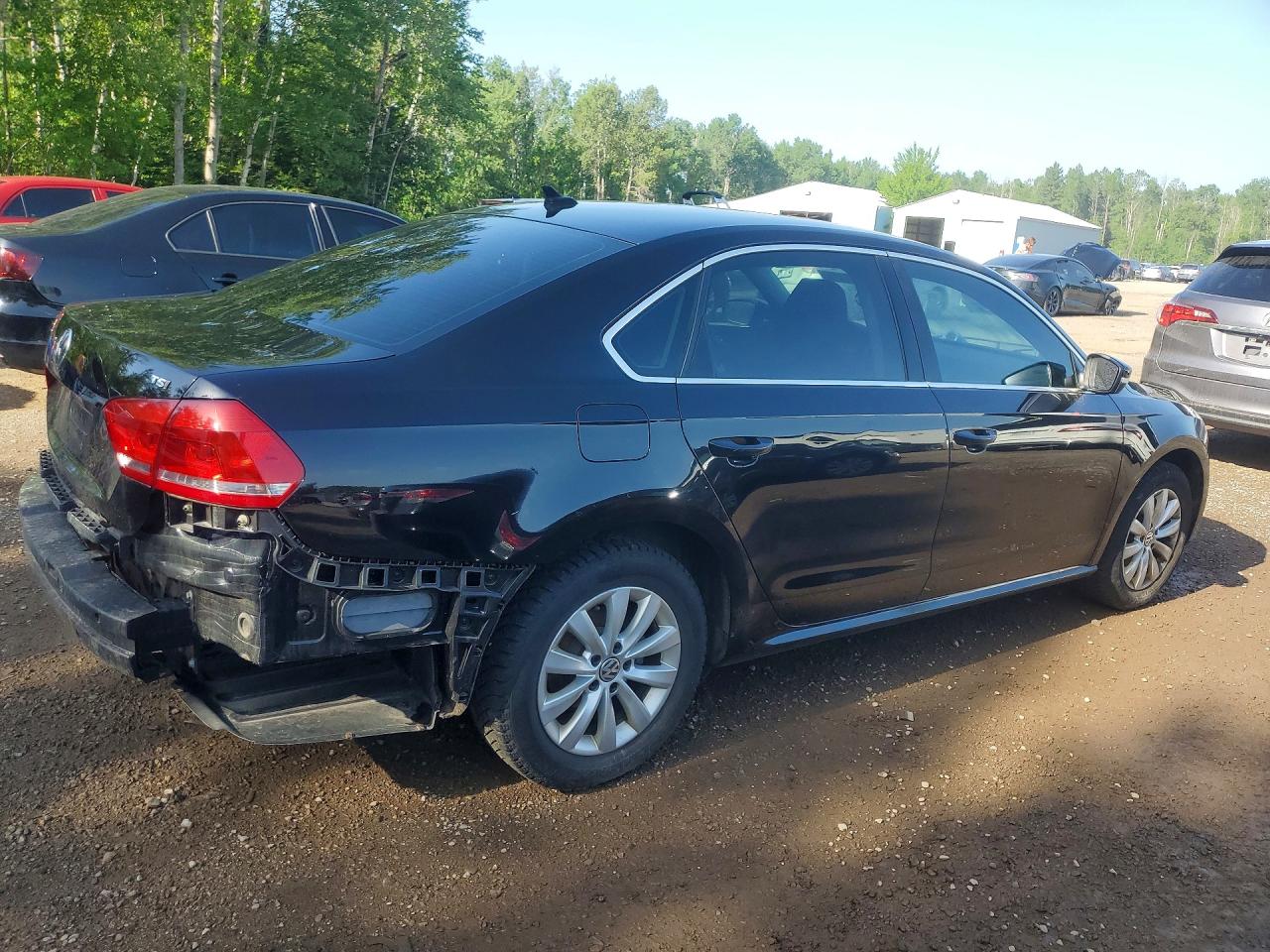 2015 Volkswagen Passat S Black vin: 1VWAS7A32FC104039