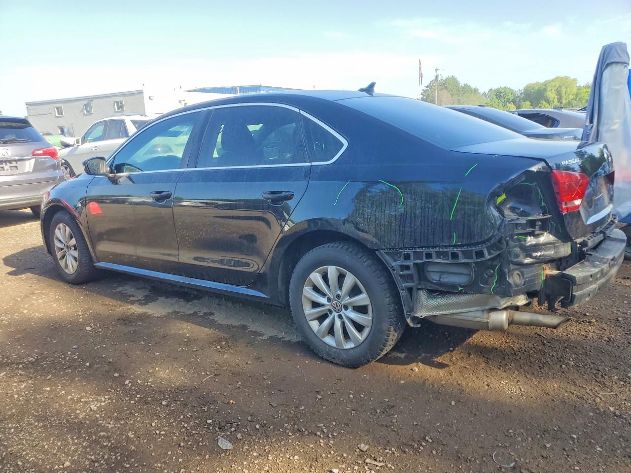 2015 Volkswagen Passat S Black vin: 1VWAS7A32FC104039