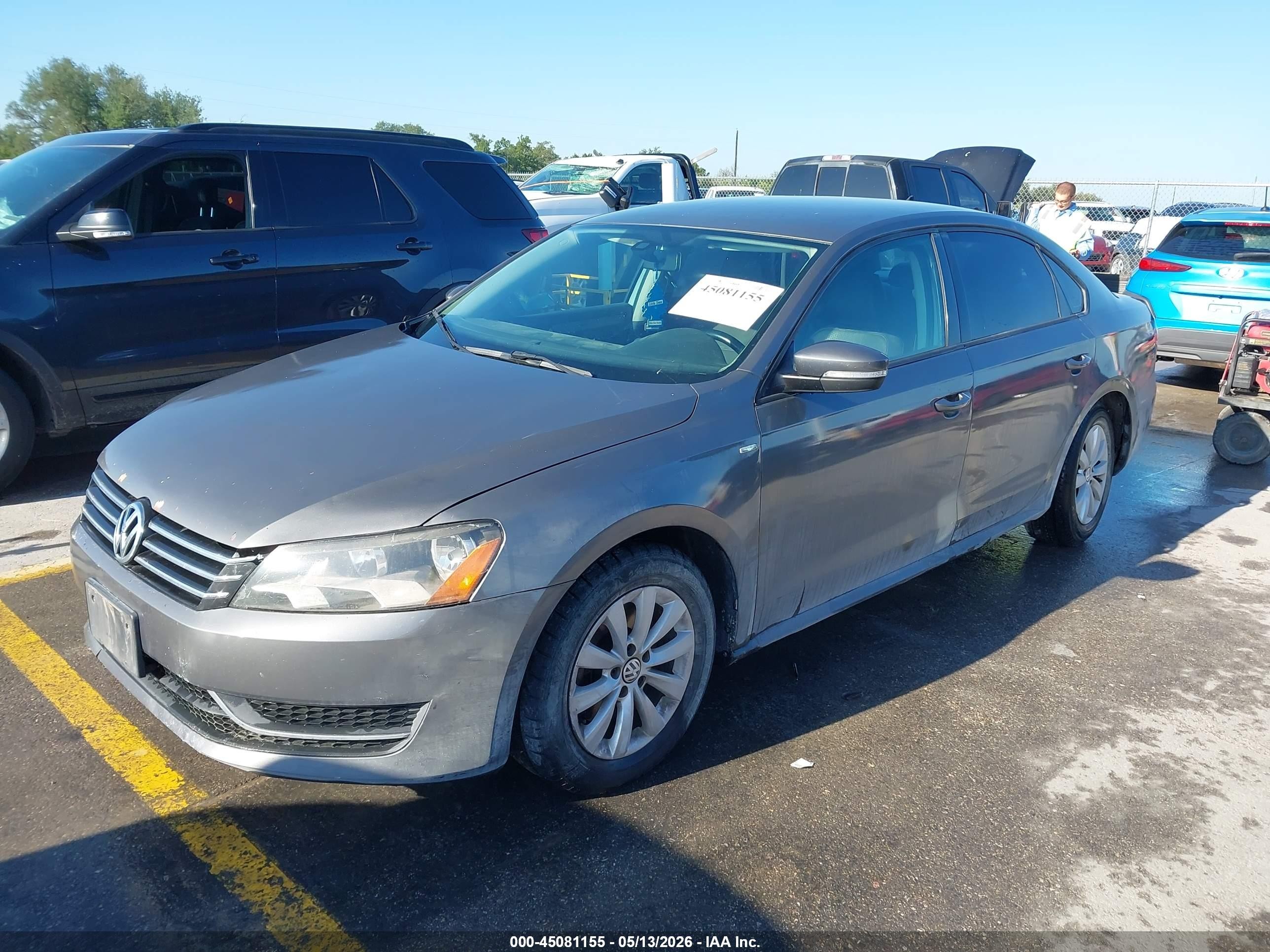 2014 Volkswagen Passat 1.8t Wolfsburg Edition Gray vin: 1VWAS7A33EC120443