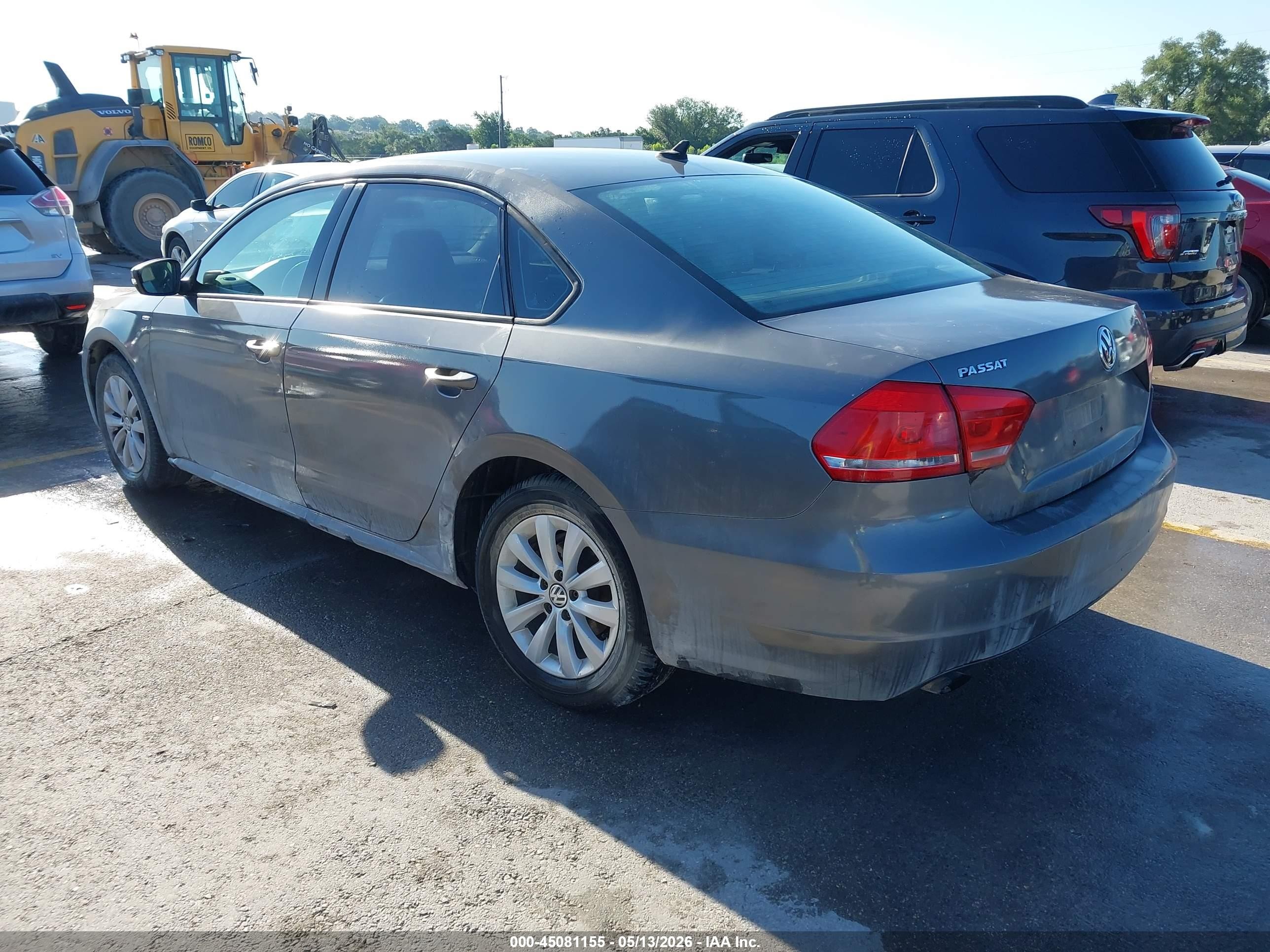 2014 Volkswagen Passat 1.8t Wolfsburg Edition Gray vin: 1VWAS7A33EC120443