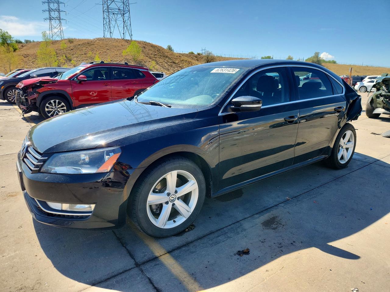 2015 Volkswagen Passat S Black vin: 1VWAS7A33FC121366