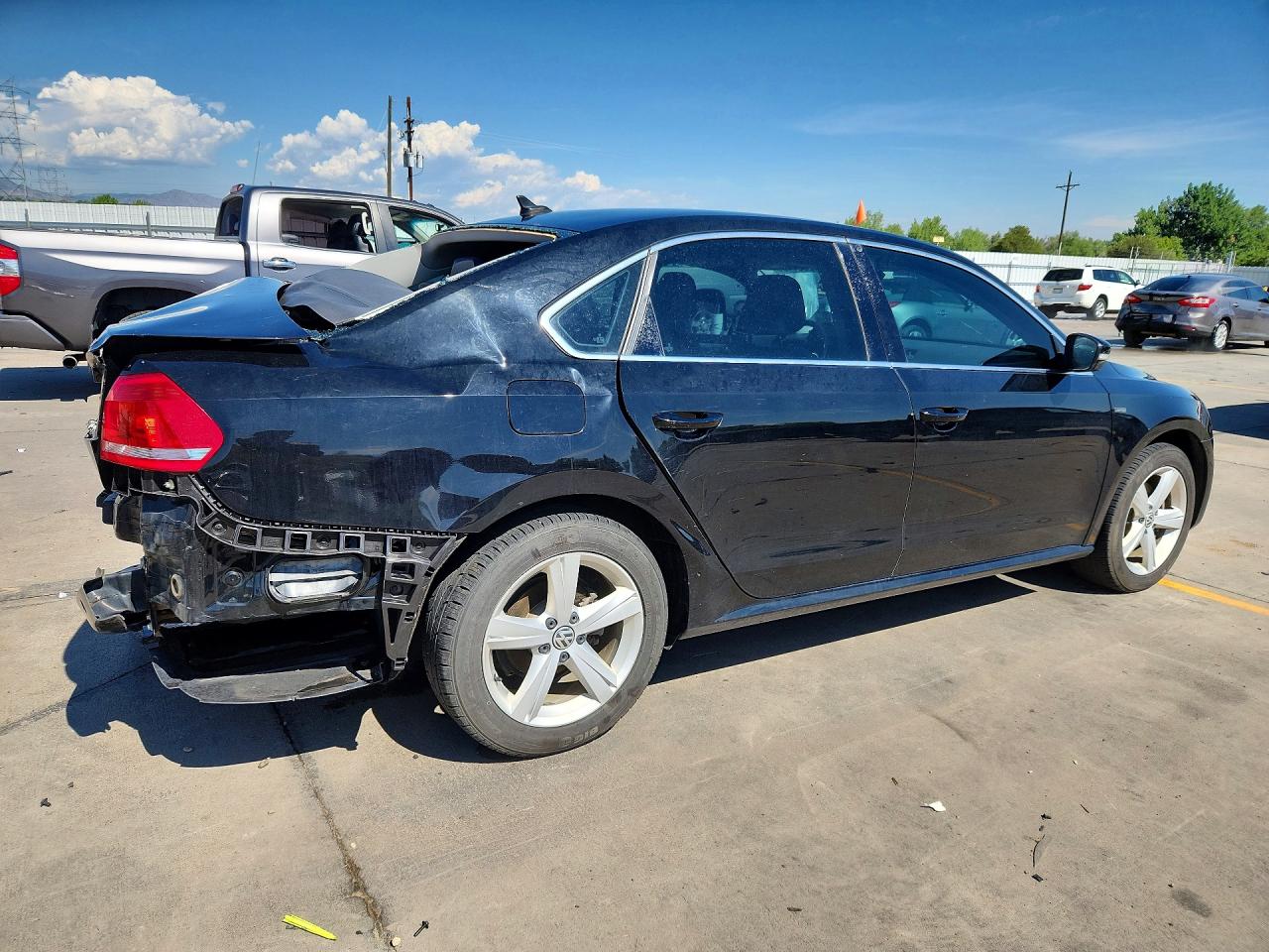 2015 Volkswagen Passat S Черный vin: 1VWAS7A33FC121366