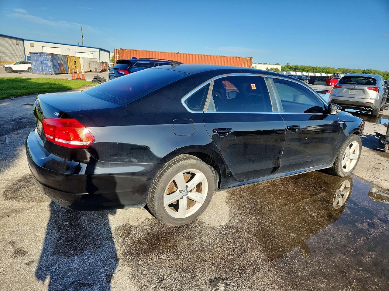 2014 Volkswagen Passat S Black vin: 1VWAS7A34EC050239