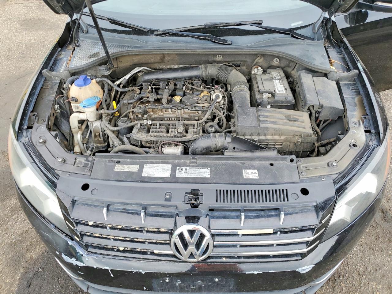 2014 Volkswagen Passat S Black vin: 1VWAS7A34EC108723