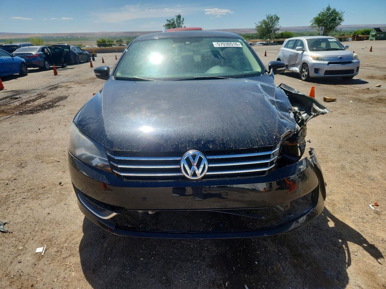 2014 Volkswagen Passat S Black vin: 1VWAS7A35EC040870