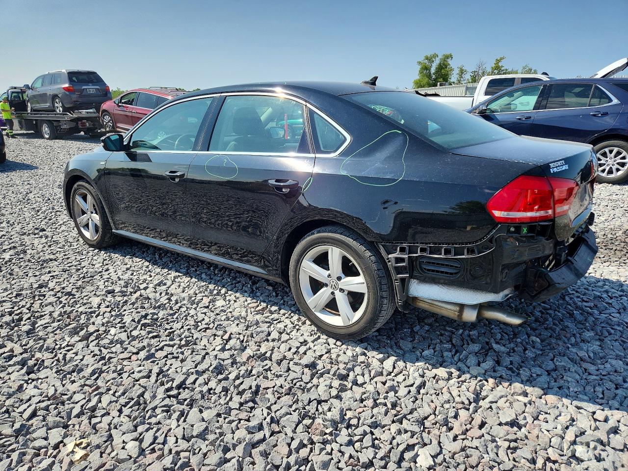 2014 Volkswagen Passat S Black vin: 1VWAS7A35EC046121