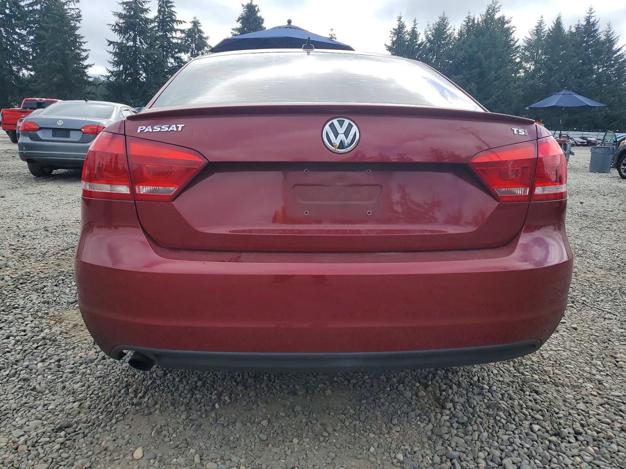 2015 Volkswagen Passat S Burgundy vin: 1VWAS7A35FC046475