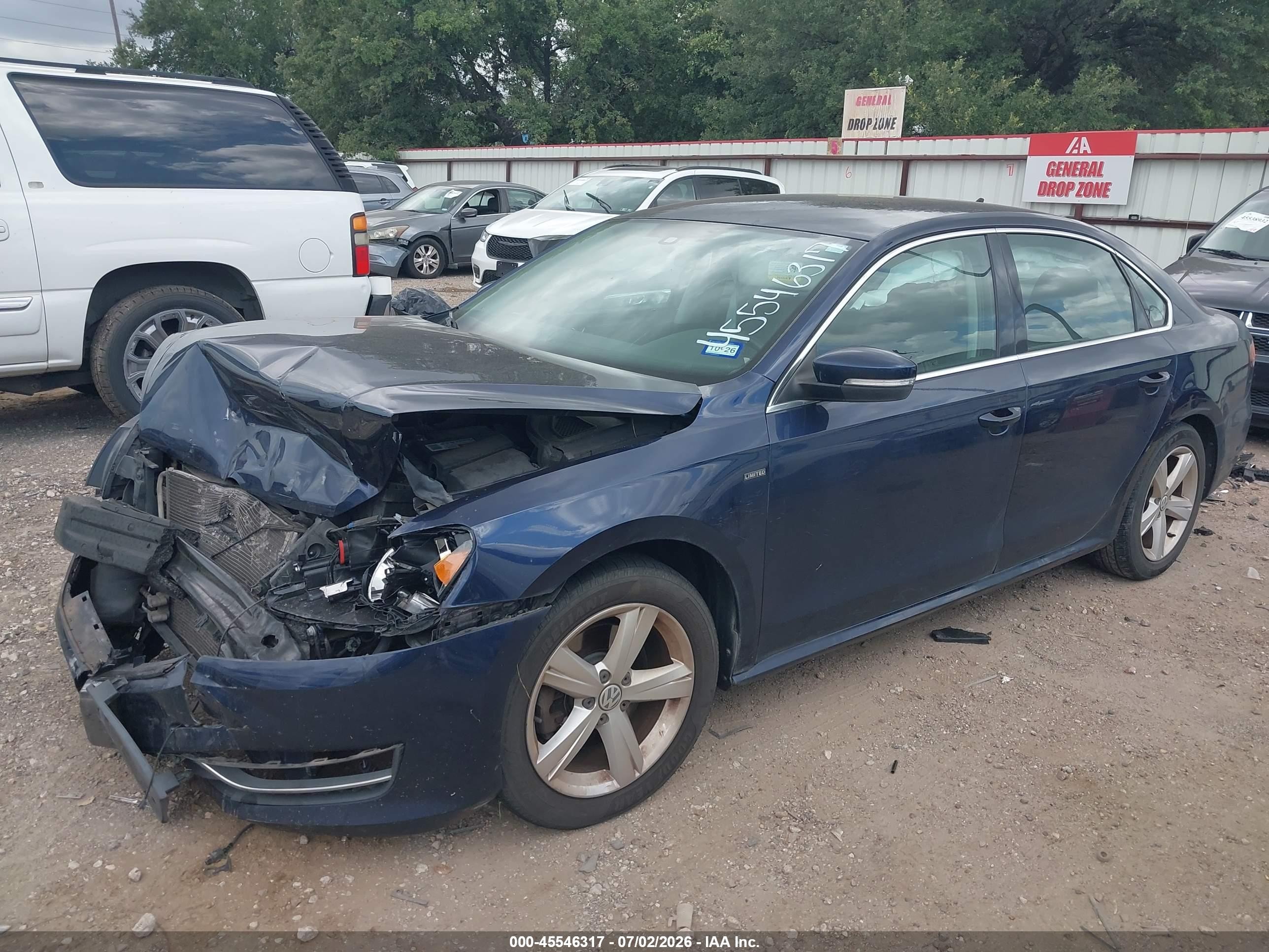 2015 Volkswagen Passat 1.8t Limited Edition Blue vin: 1VWAS7A35FC102141