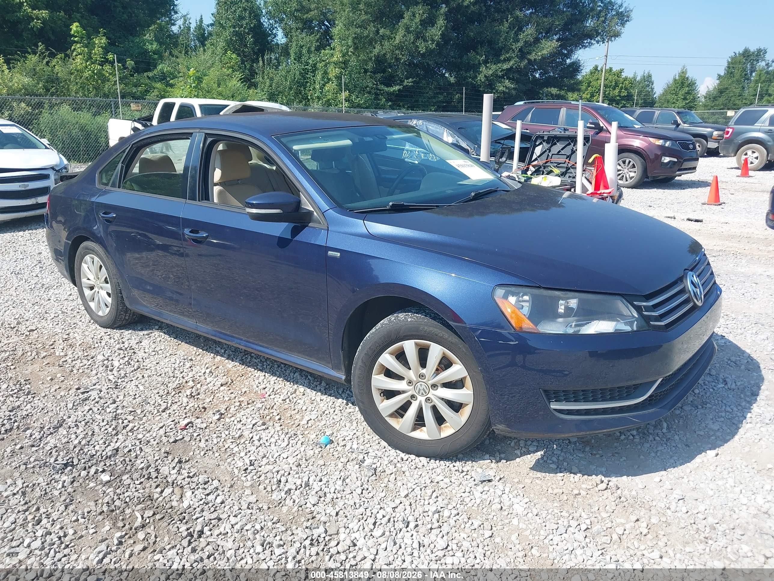 2014 Volkswagen Passat 1.8t Wolfsburg Edition Blue vin: 1VWAS7A36EC119867