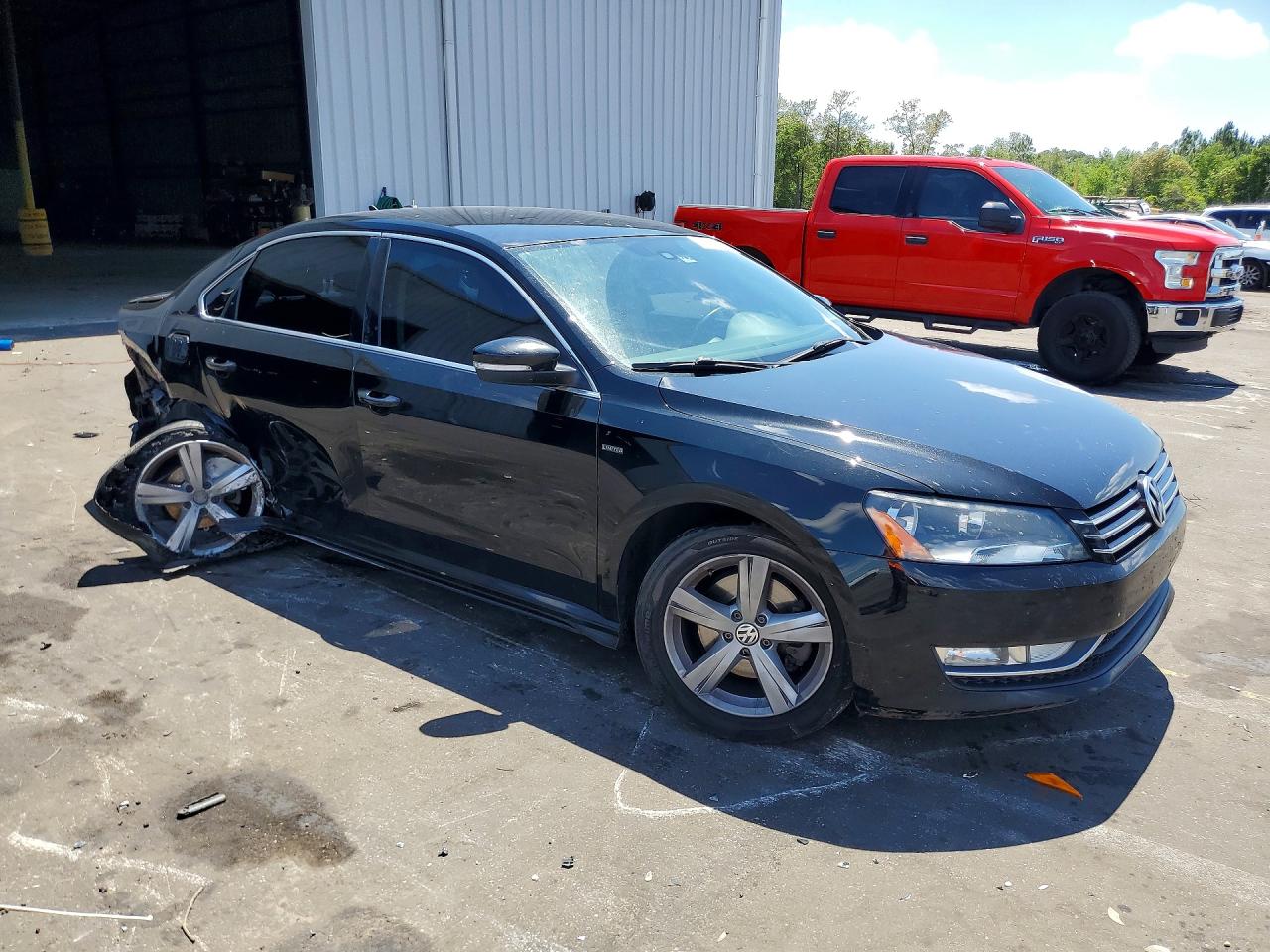 2015 Volkswagen Passat S Black vin: 1VWAS7A36FC100818