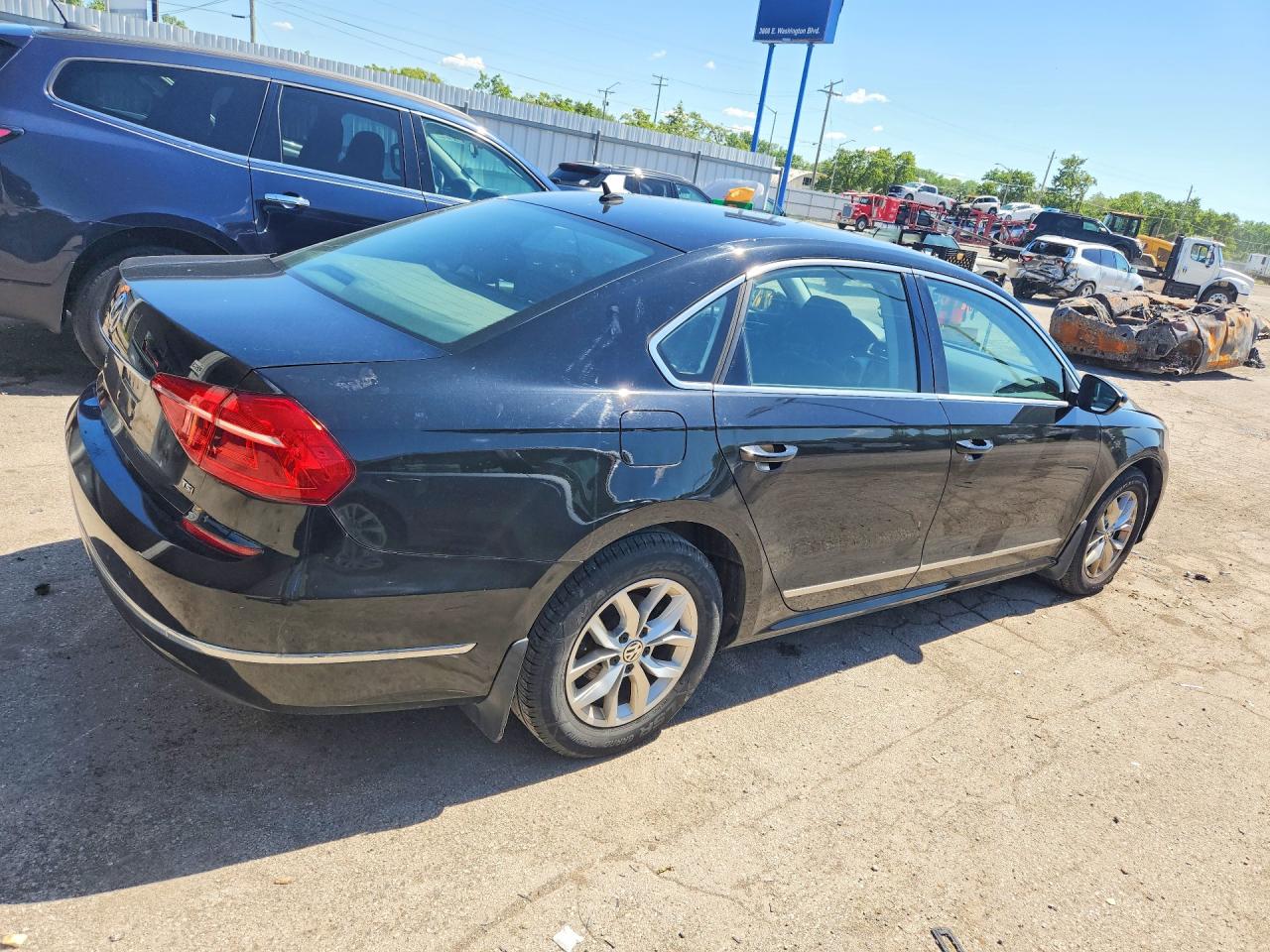2016 Volkswagen Passat S Black vin: 1VWAS7A36GC054697