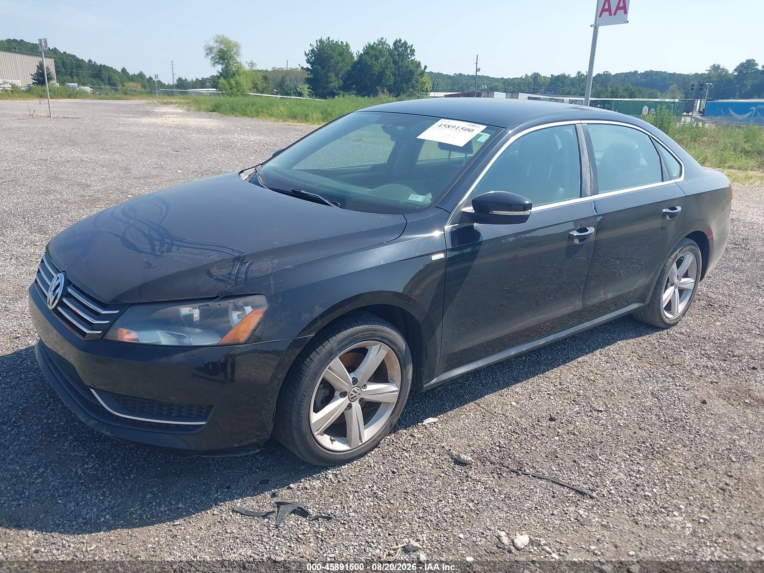 2014 Volkswagen Passat 1.8t S/1.8t Wolfsburg Edition Black vin: 1VWAS7A37EC042684