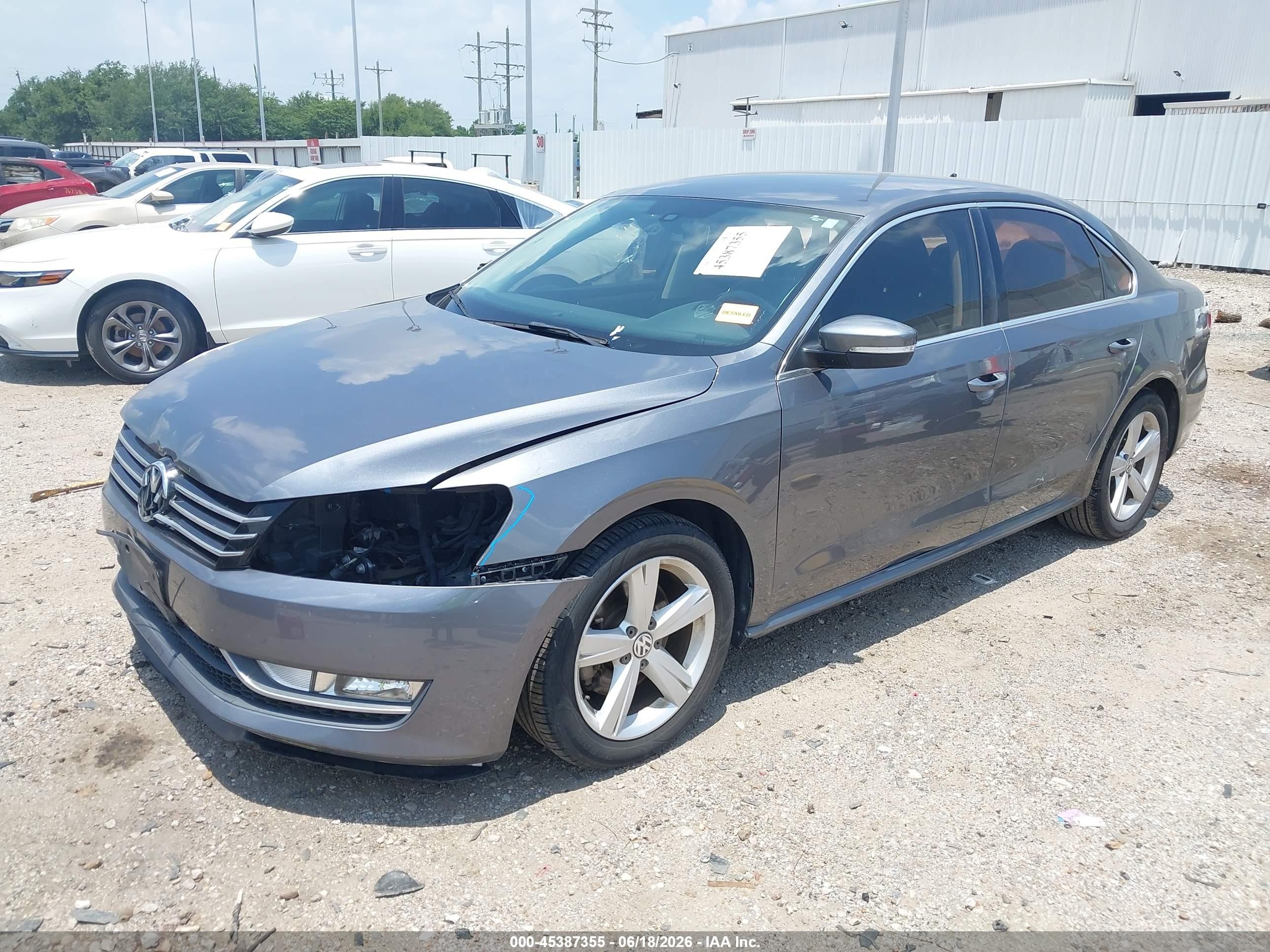 2015 Volkswagen Passat 1.8t Limited Edition Gray vin: 1VWAS7A37FC090090