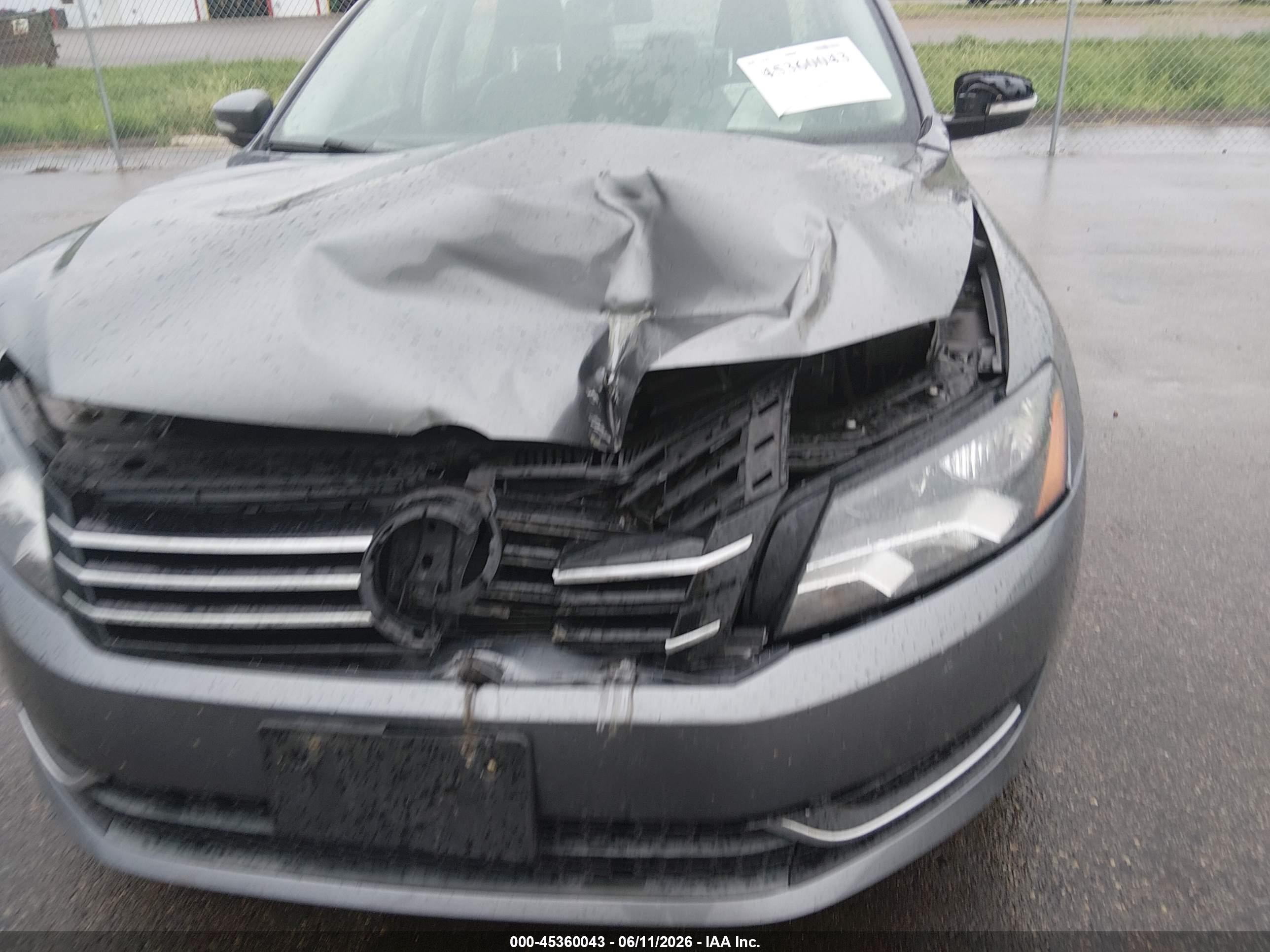 2015 Volkswagen Passat 1.8t Wolfsburg Edition Gray vin: 1VWAS7A38FC002910