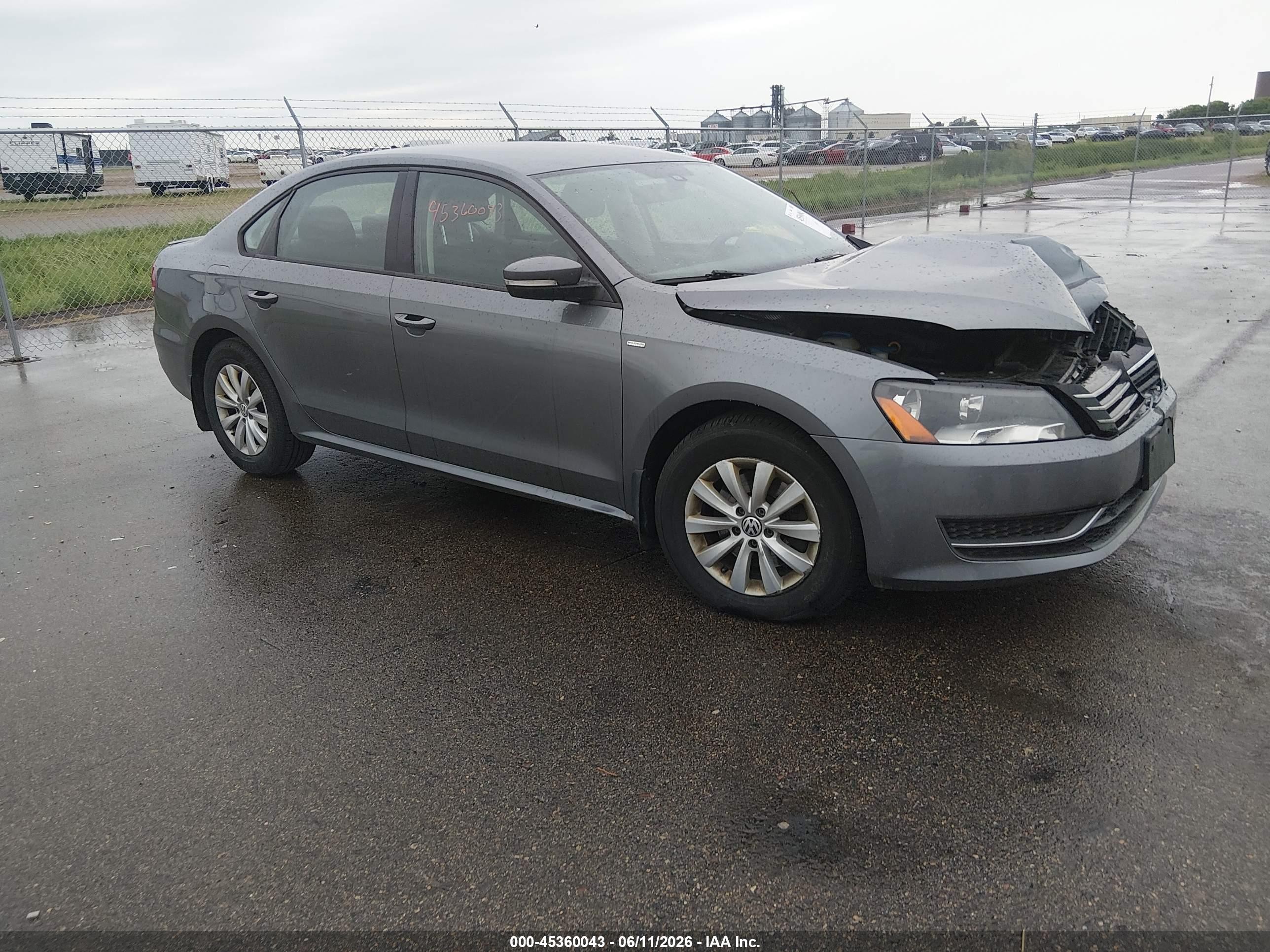 2015 Volkswagen Passat 1.8t Wolfsburg Edition Серый vin: 1VWAS7A38FC002910