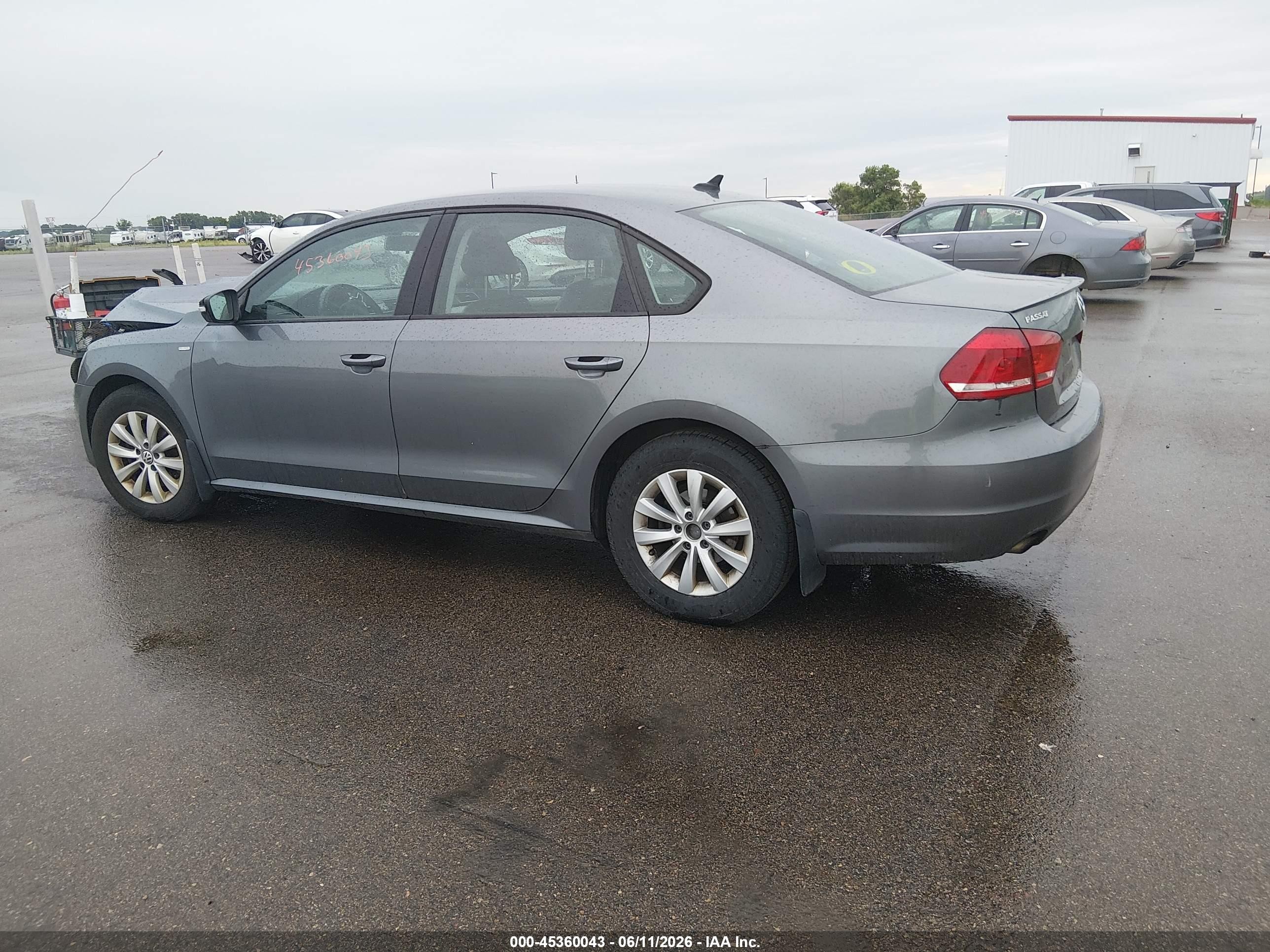 2015 Volkswagen Passat 1.8t Wolfsburg Edition Gray vin: 1VWAS7A38FC002910