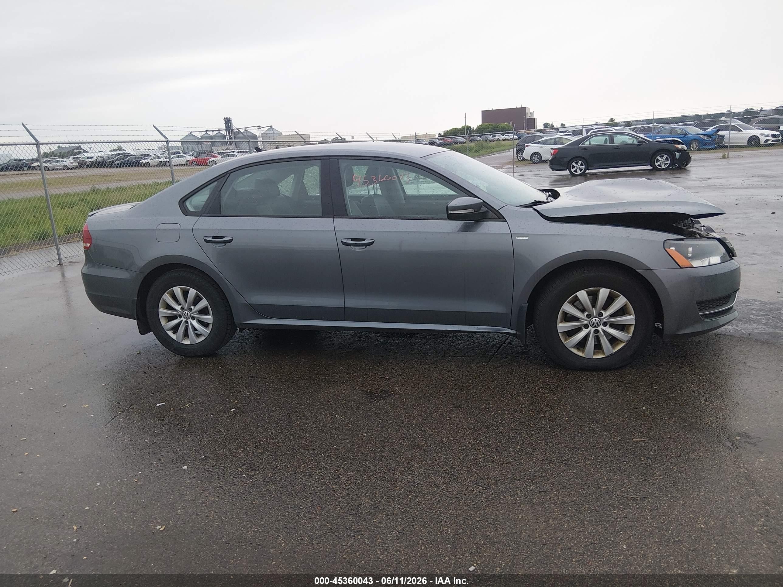2015 Volkswagen Passat 1.8t Wolfsburg Edition Gray vin: 1VWAS7A38FC002910