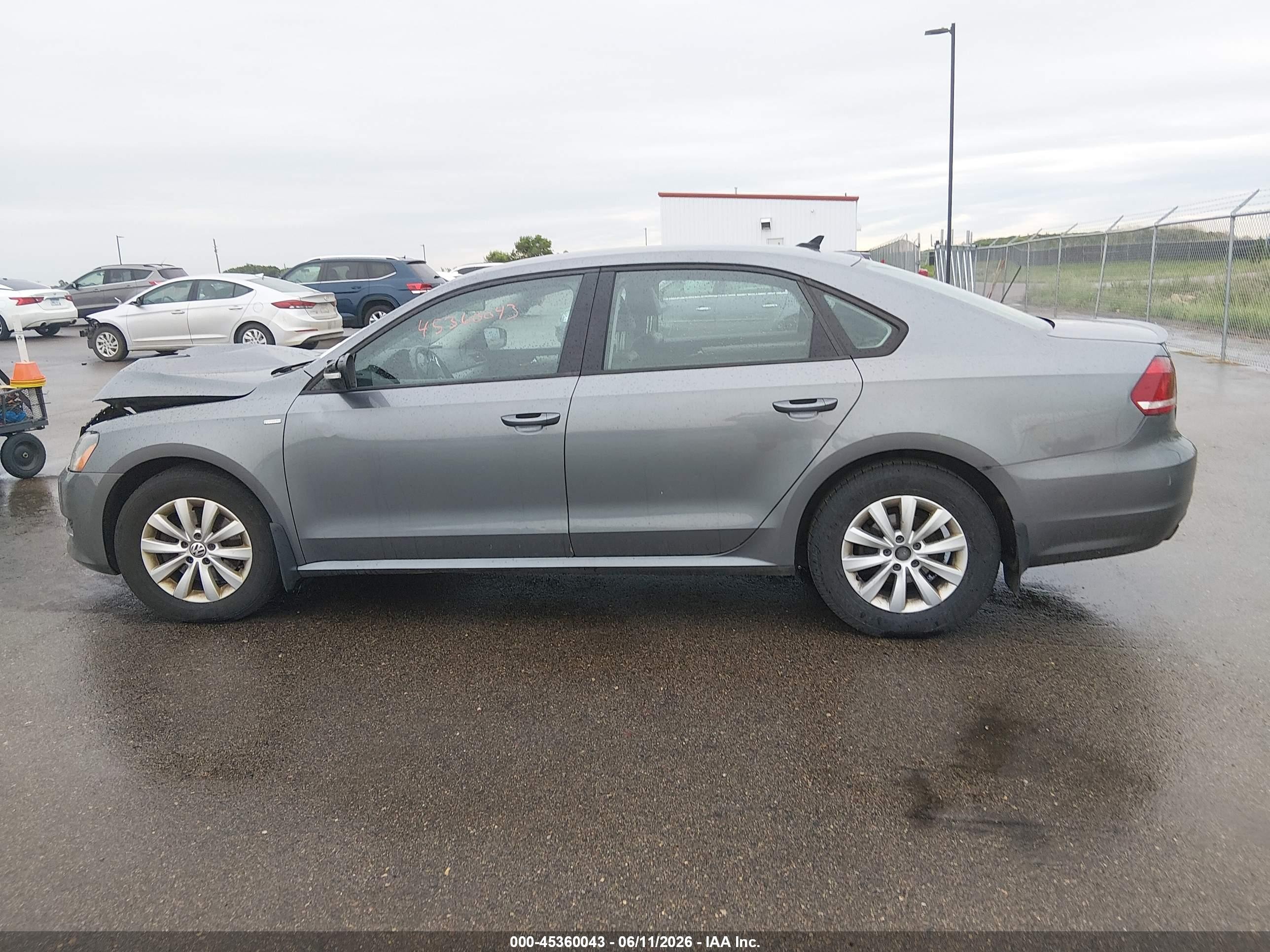 2015 Volkswagen Passat 1.8t Wolfsburg Edition Gray vin: 1VWAS7A38FC002910