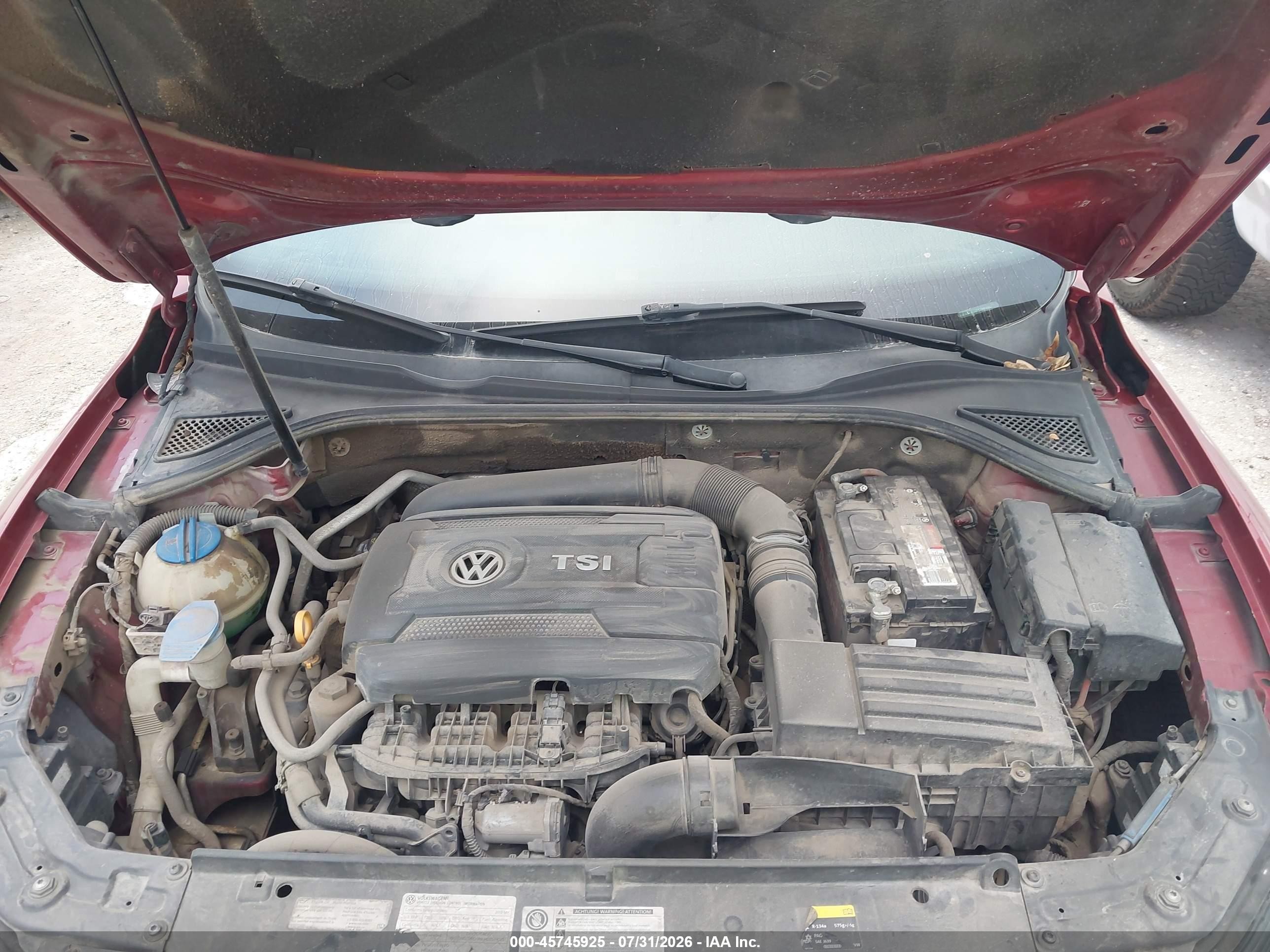 2015 Volkswagen Passat 1.8t Wolfsburg Edition Maroon vin: 1VWAS7A38FC065103