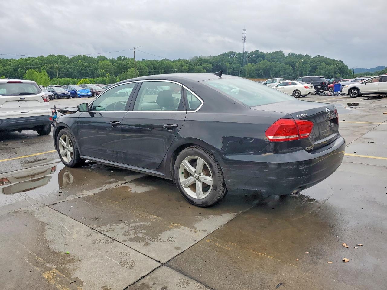 2015 Volkswagen Passat S Black vin: 1VWAS7A38FC110007