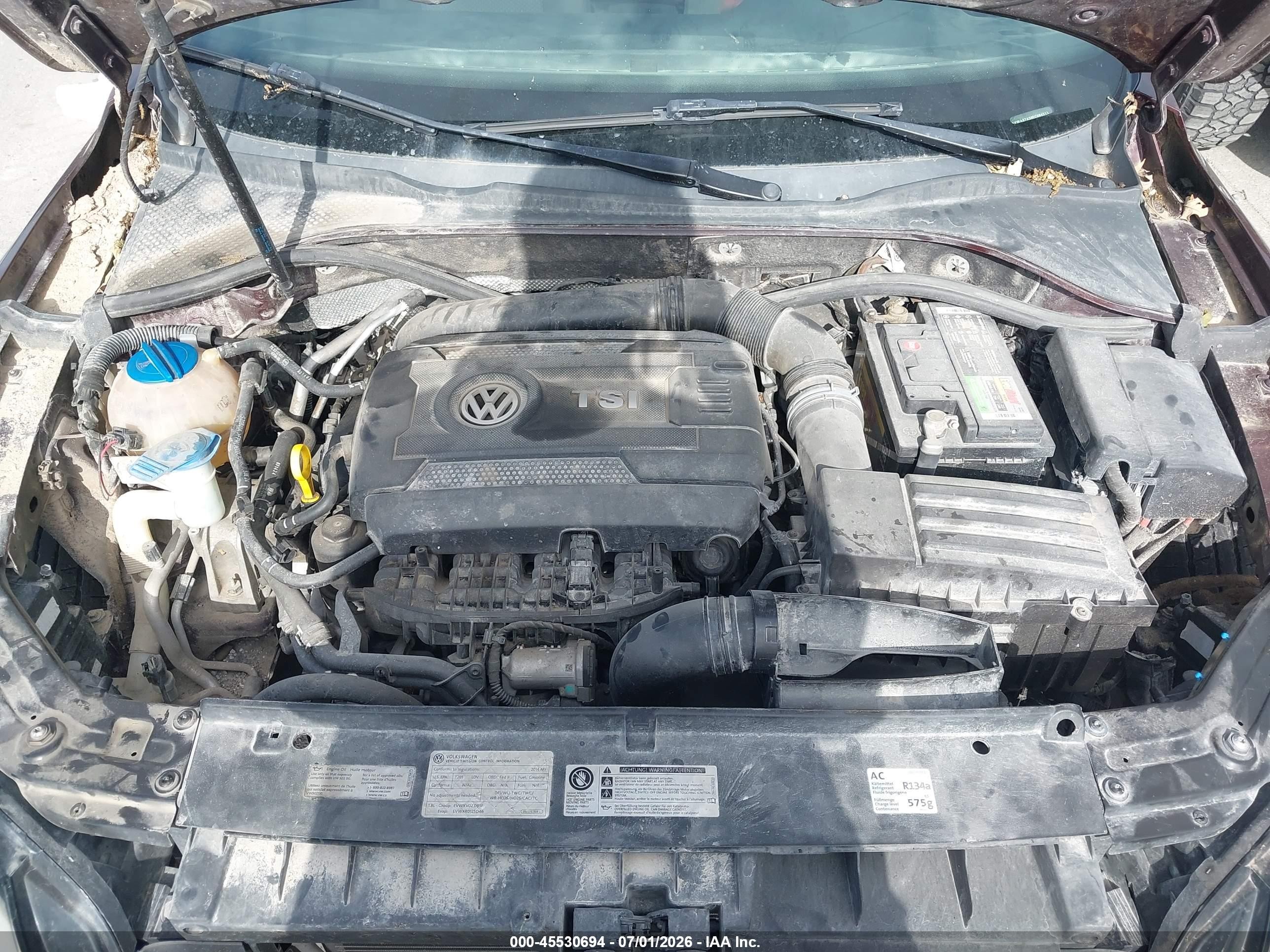 2014 Volkswagen Passat 1.8t S Темно-бордовый vin: 1VWAS7A39EC084211