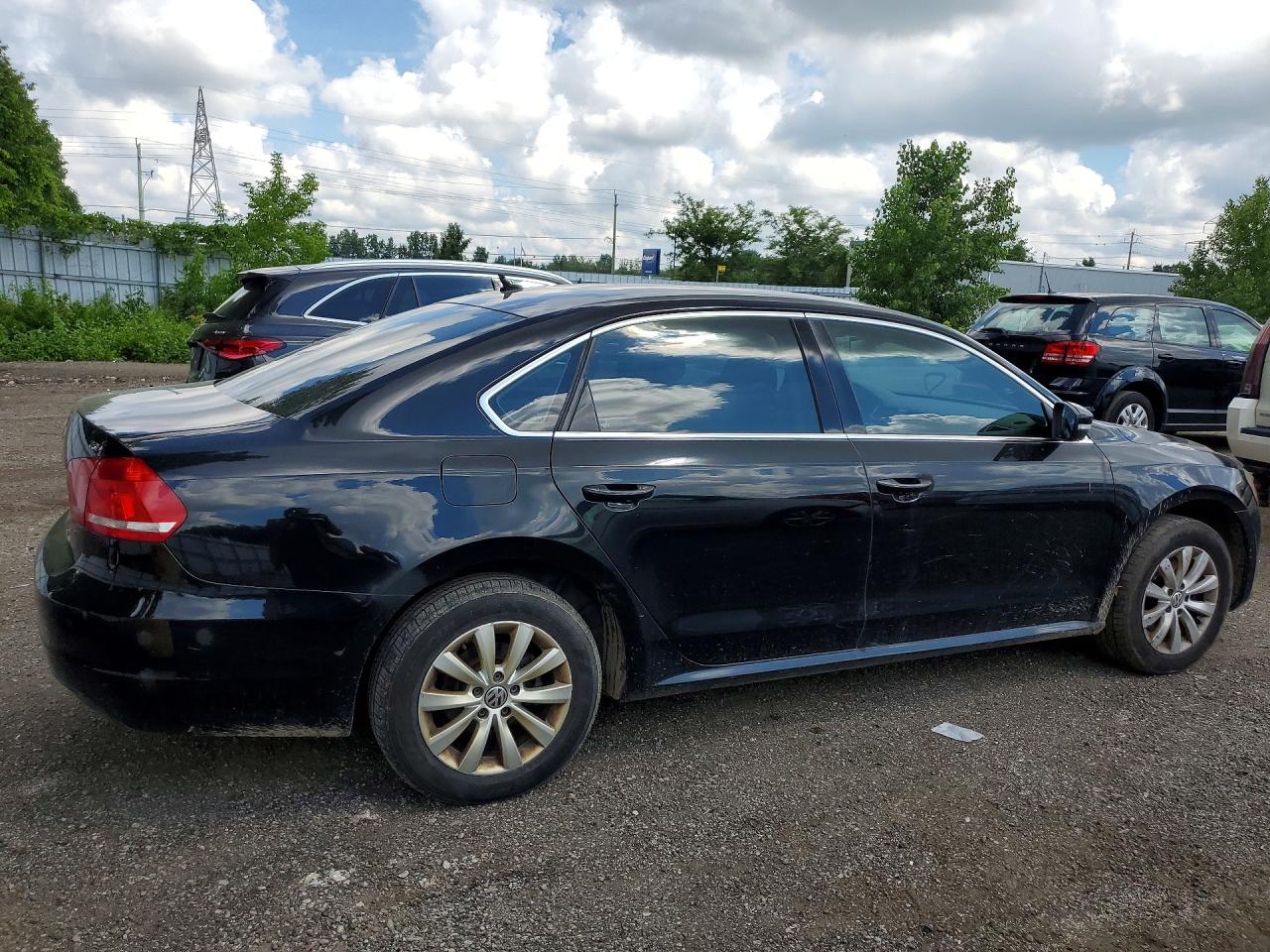 2014 Volkswagen Passat S Black vin: 1VWAS7A39EC094947