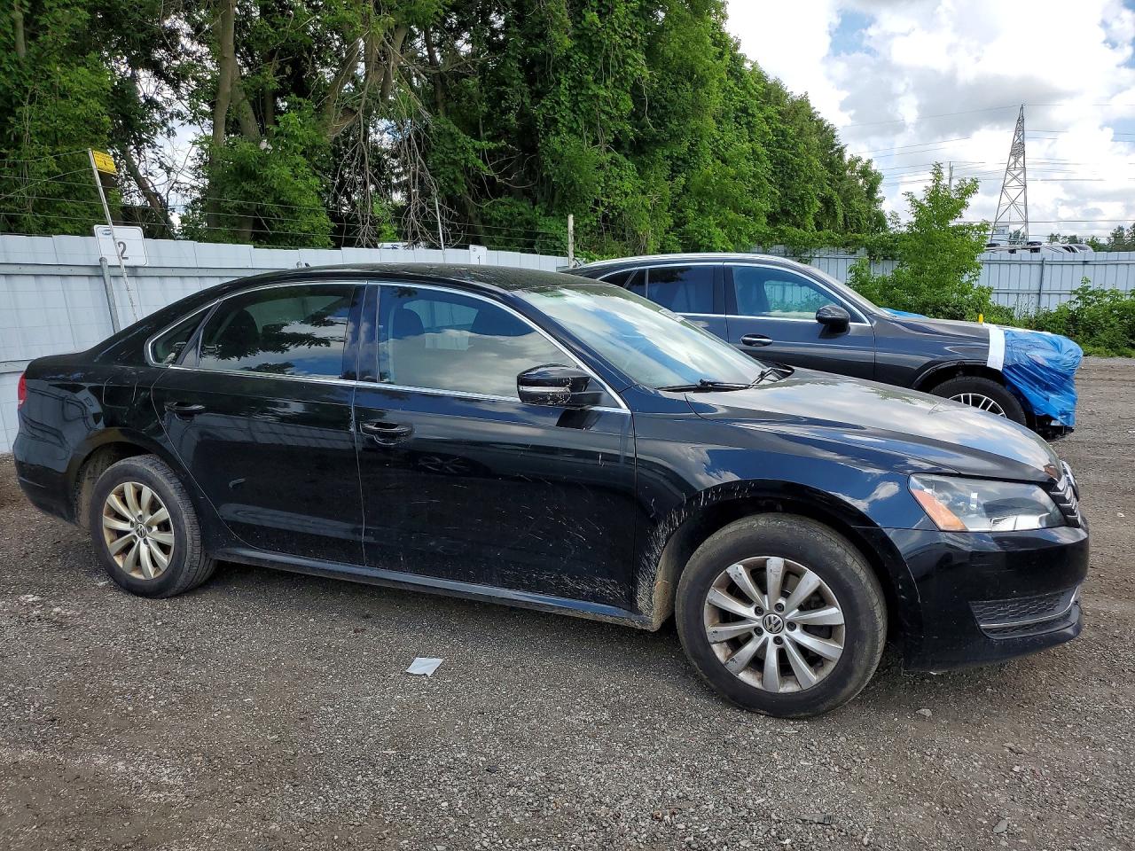 2014 Volkswagen Passat S Black vin: 1VWAS7A39EC094947