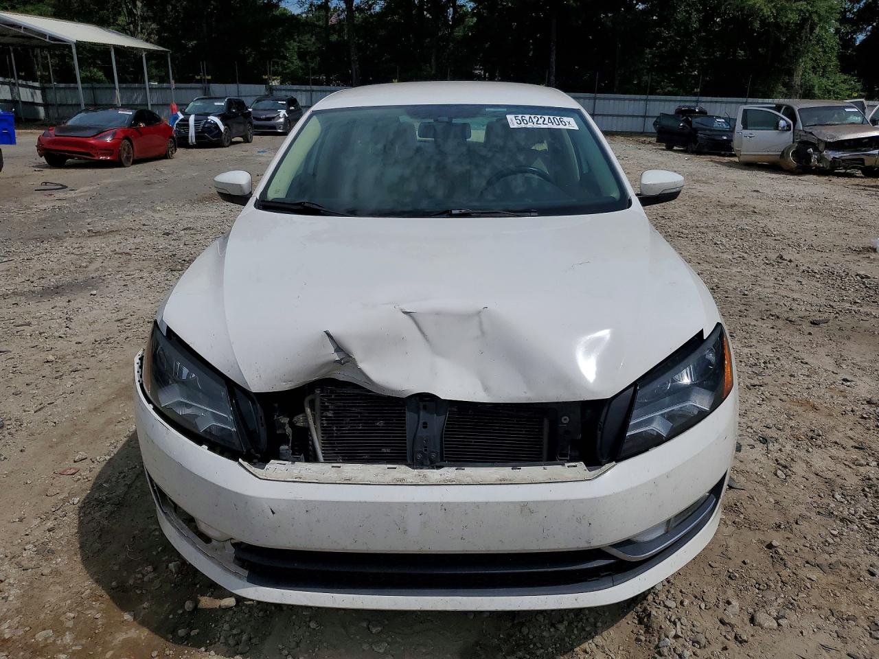 2015 Volkswagen Passat S White vin: 1VWAS7A39FC085196