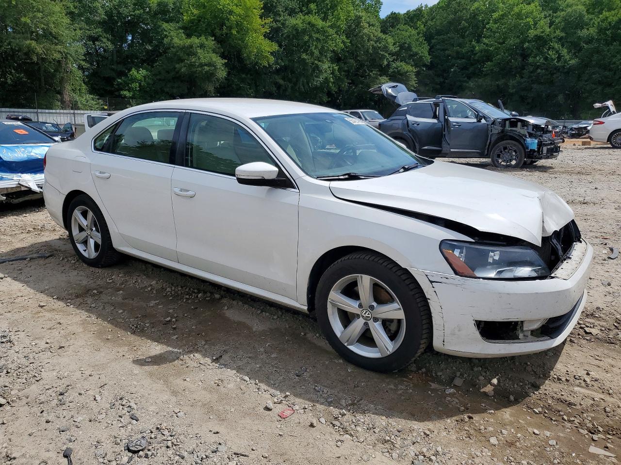 2015 Volkswagen Passat S White vin: 1VWAS7A39FC085196