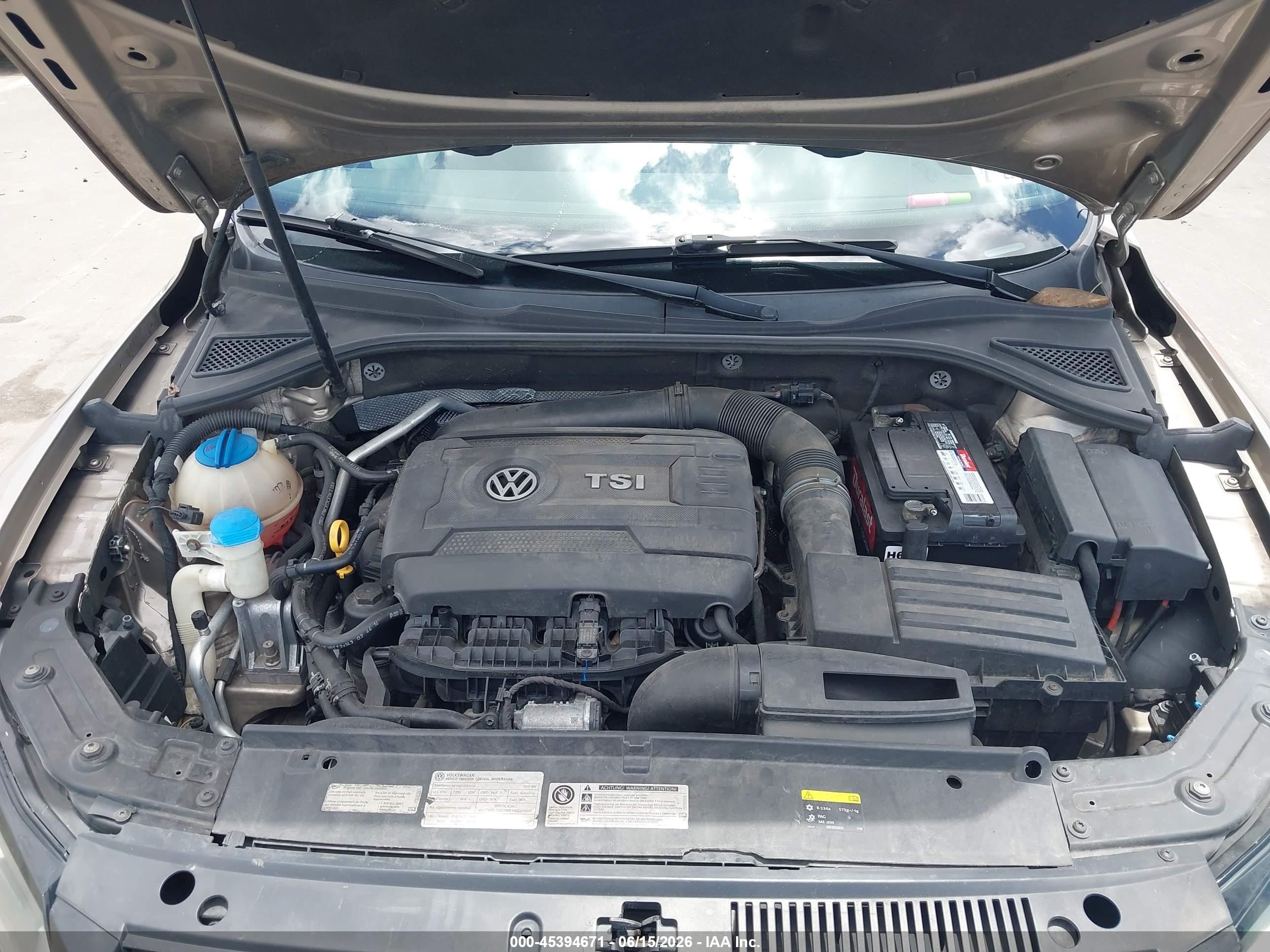 2015 Volkswagen Passat 1.8t Limited Edition Gray vin: 1VWAS7A3XFC079875