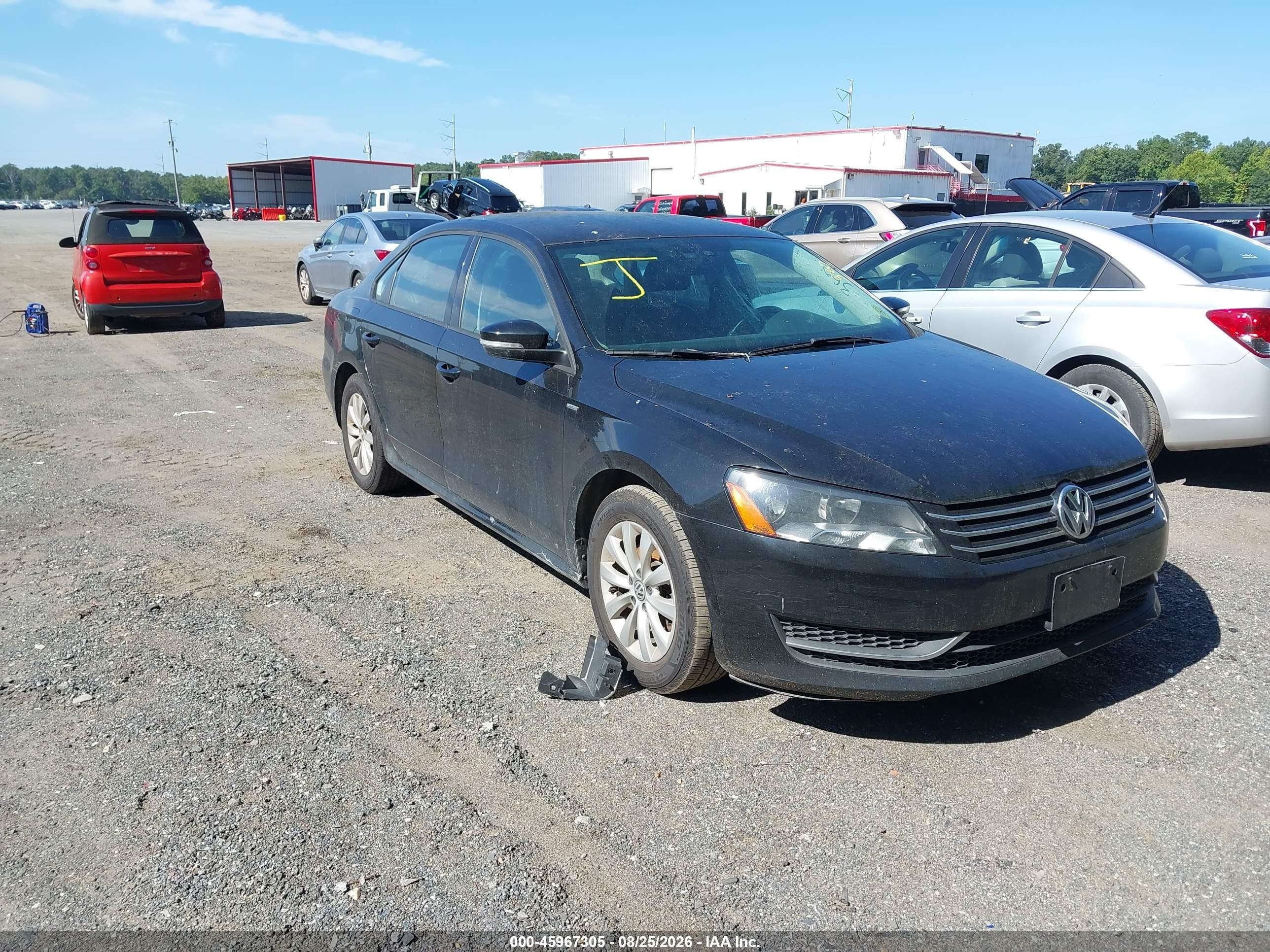 2014 Volkswagen Passat 1.8t Wolfsburg Edition Black vin: 1VWAT7A30EC061252