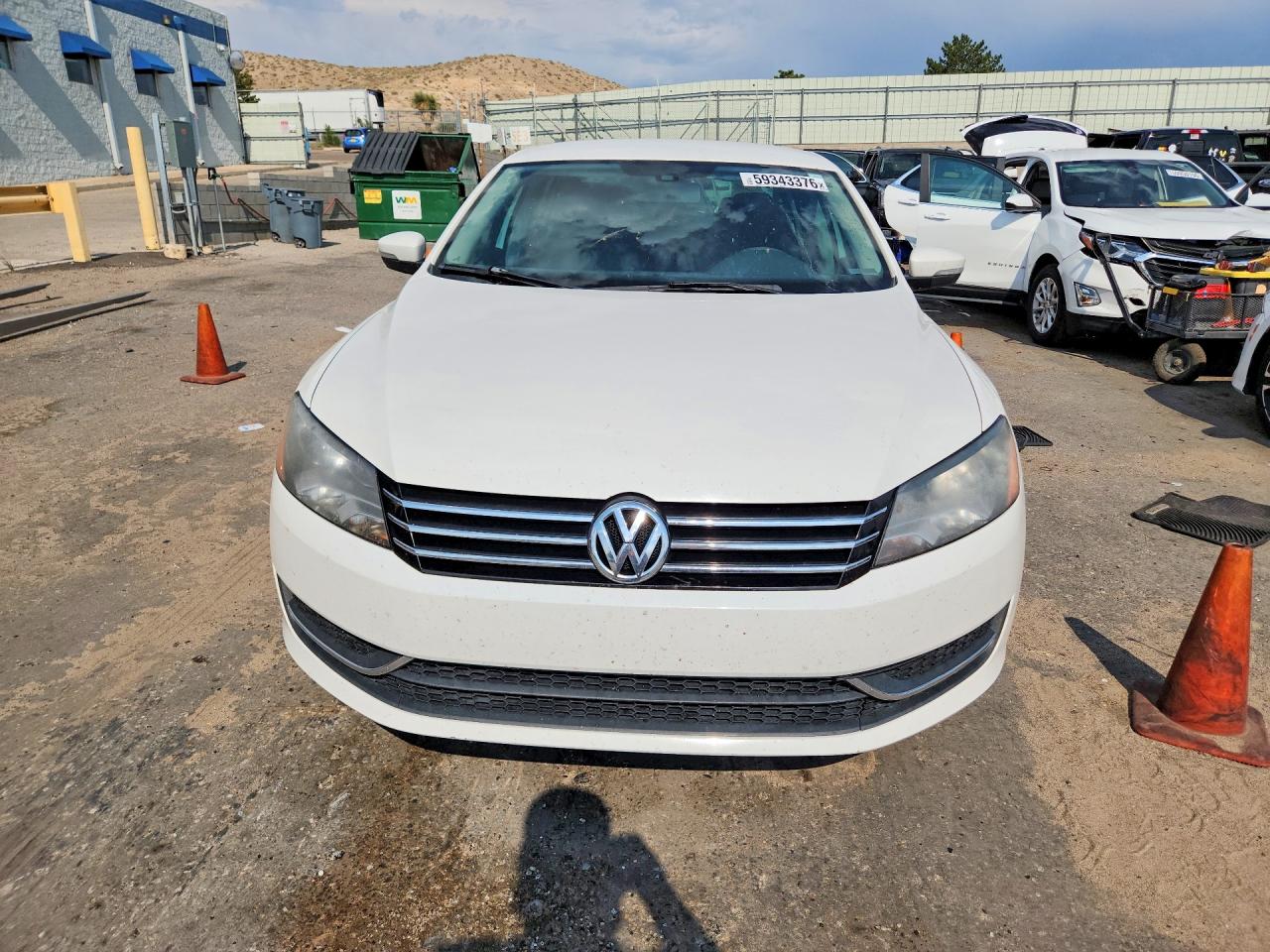 2014 Volkswagen Passat S White vin: 1VWAT7A30EC084840