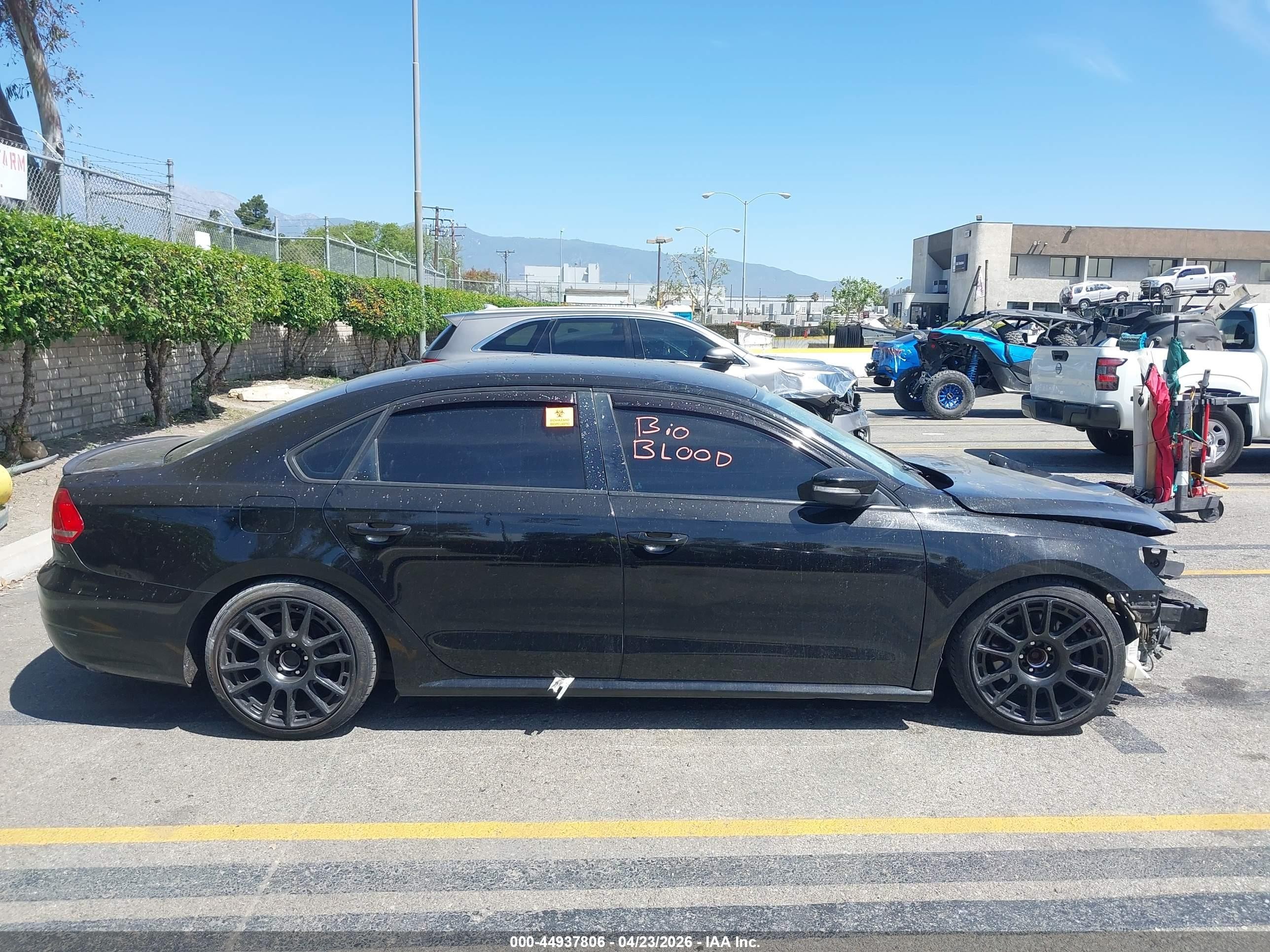 2014 Volkswagen Passat 1.8t S Черный vin: 1VWAT7A30EC091450