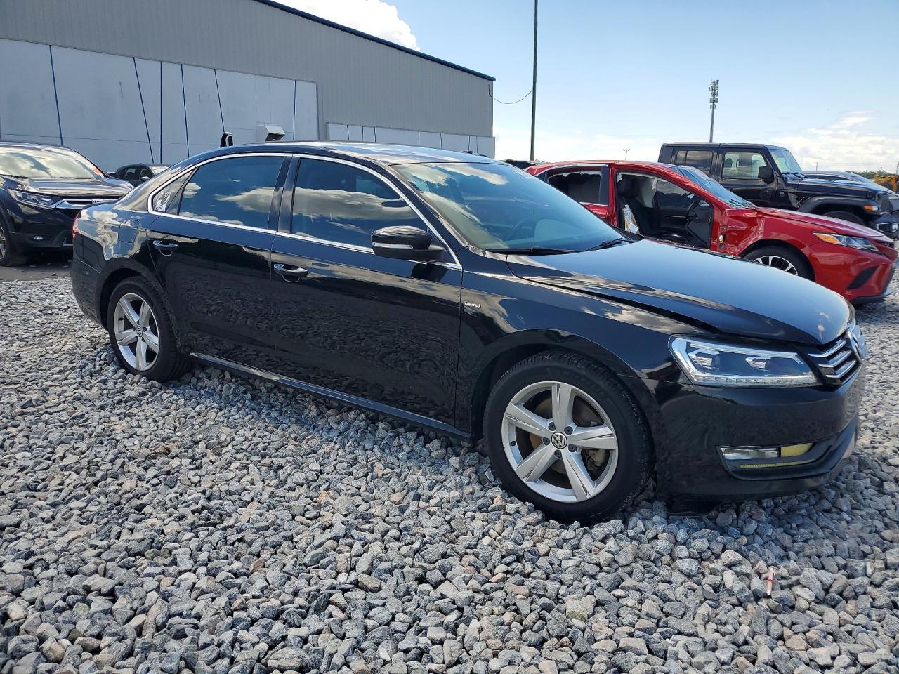 2015 Volkswagen Passat S Black vin: 1VWAT7A30FC097623