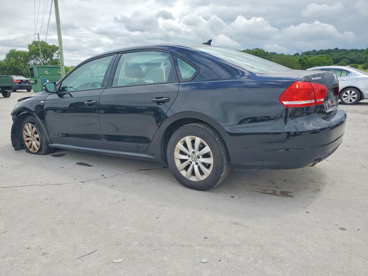 2014 Volkswagen Passat S Black vin: 1VWAT7A31EC063589